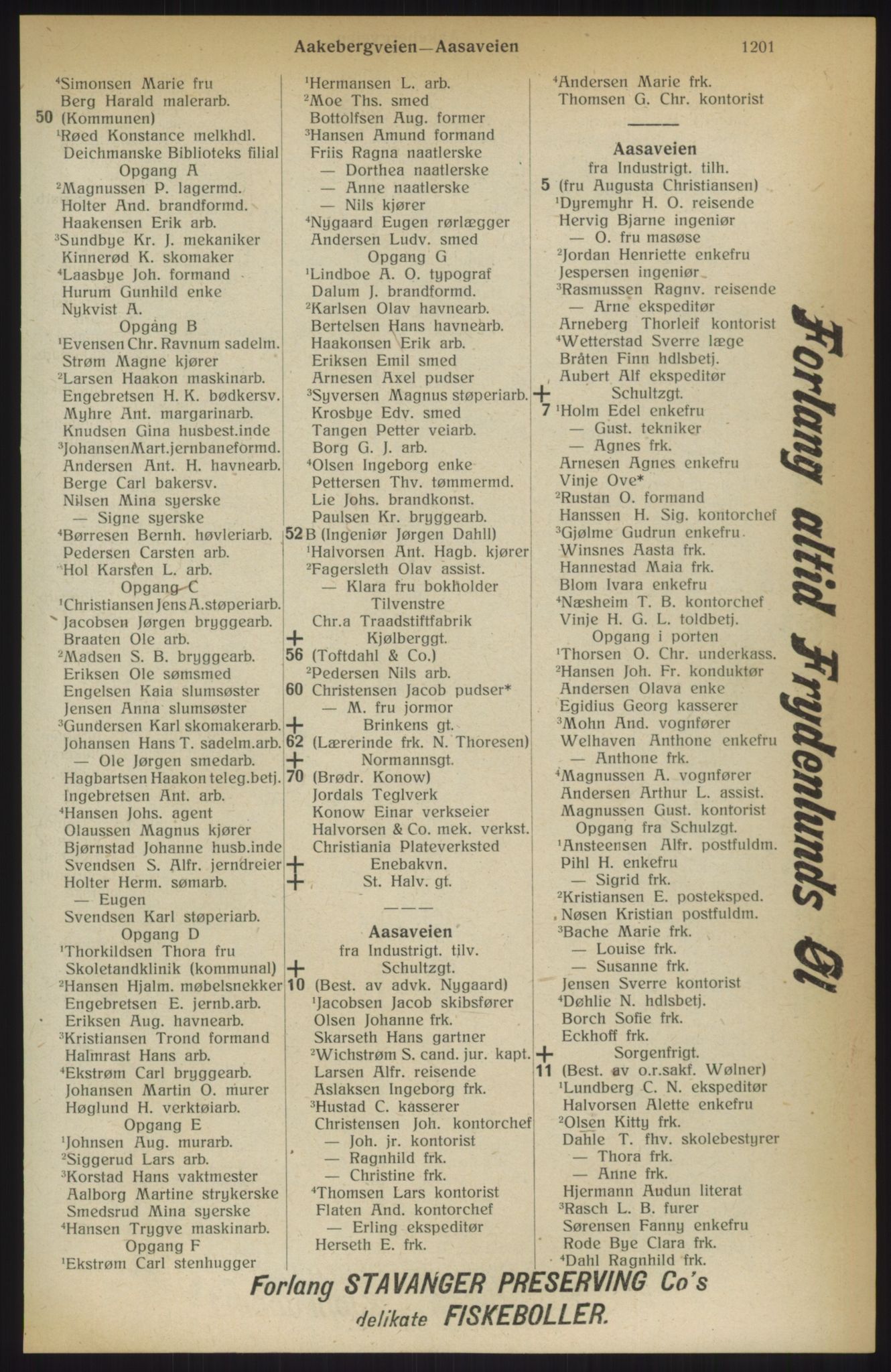 Kristiania/Oslo adressebok, PUBL/-, 1914, s. 1201