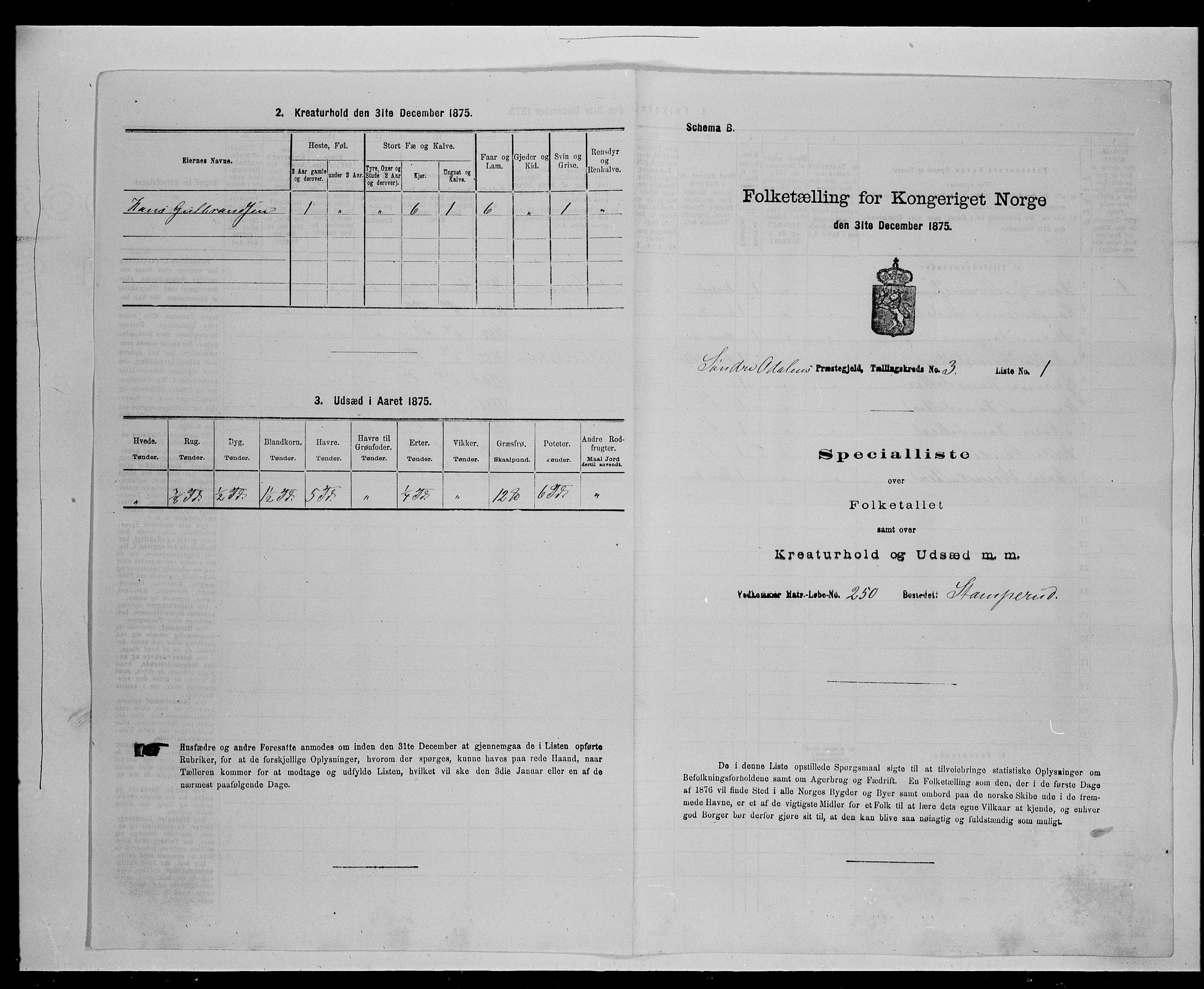 SAH, Folketelling 1875 for 0419P Sør-Odal prestegjeld, 1875, s. 382