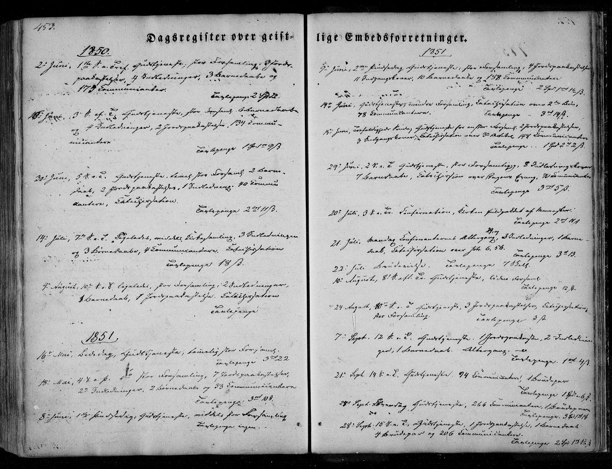 Ministerialprotokoller, klokkerbøker og fødselsregistre - Nordland, SAT/A-1459/846/L0644: Ministerialbok nr. 846A02, 1837-1872, s. 453