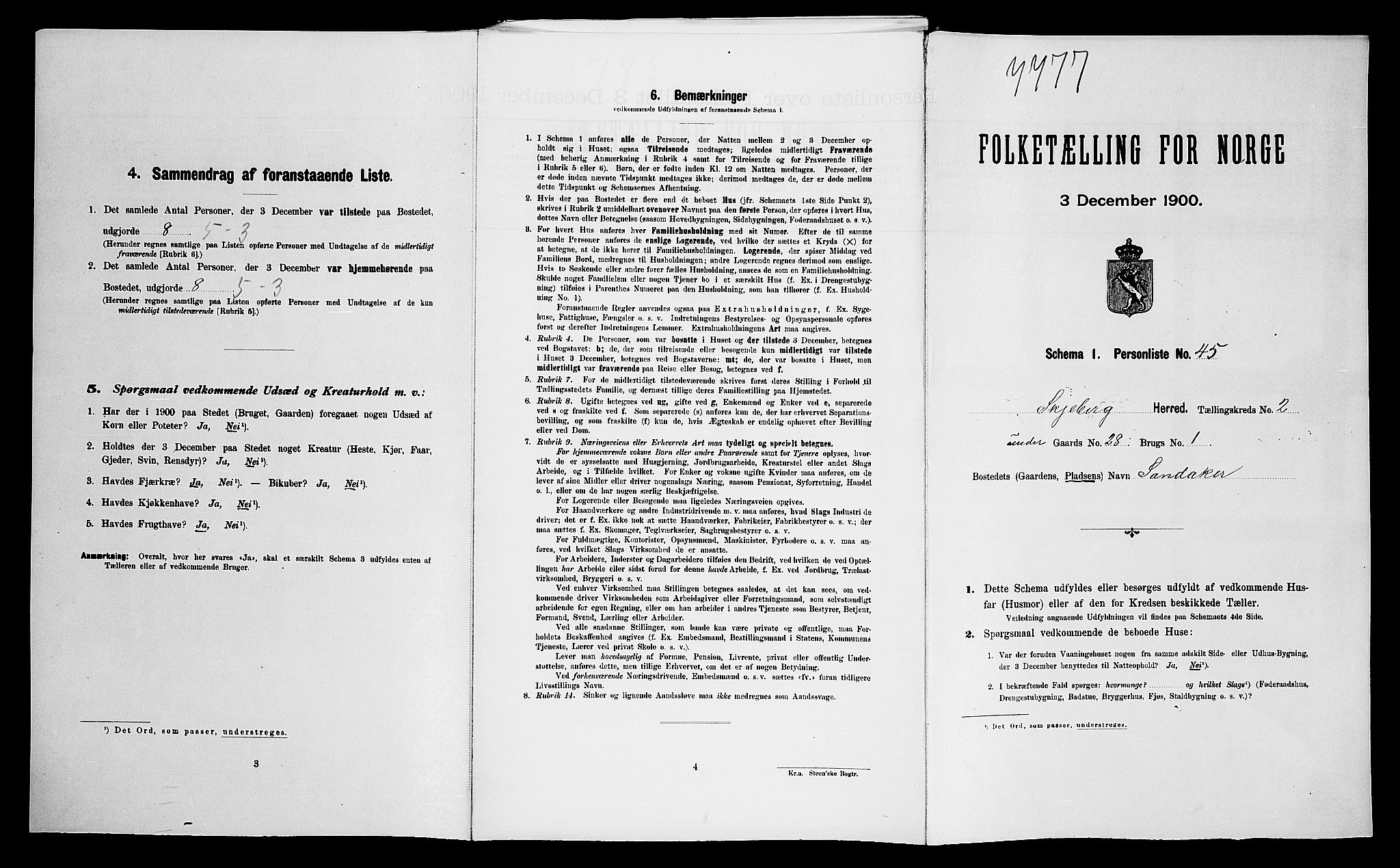 SAO, Folketelling 1900 for 0115 Skjeberg herred, 1900, s. 565