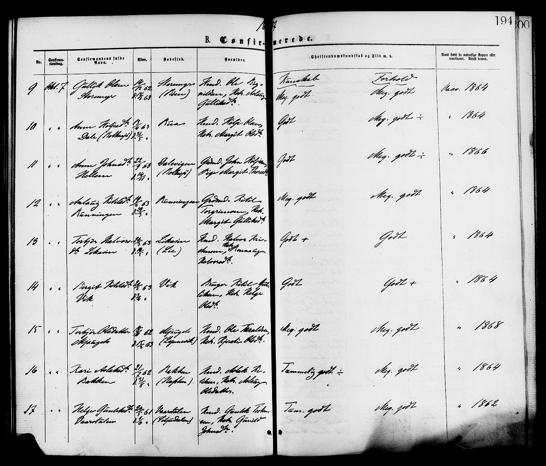 Gransherad kirkebøker, SAKO/A-267/F/Fa/L0004: Ministerialbok nr. I 4, 1871-1886, s. 194