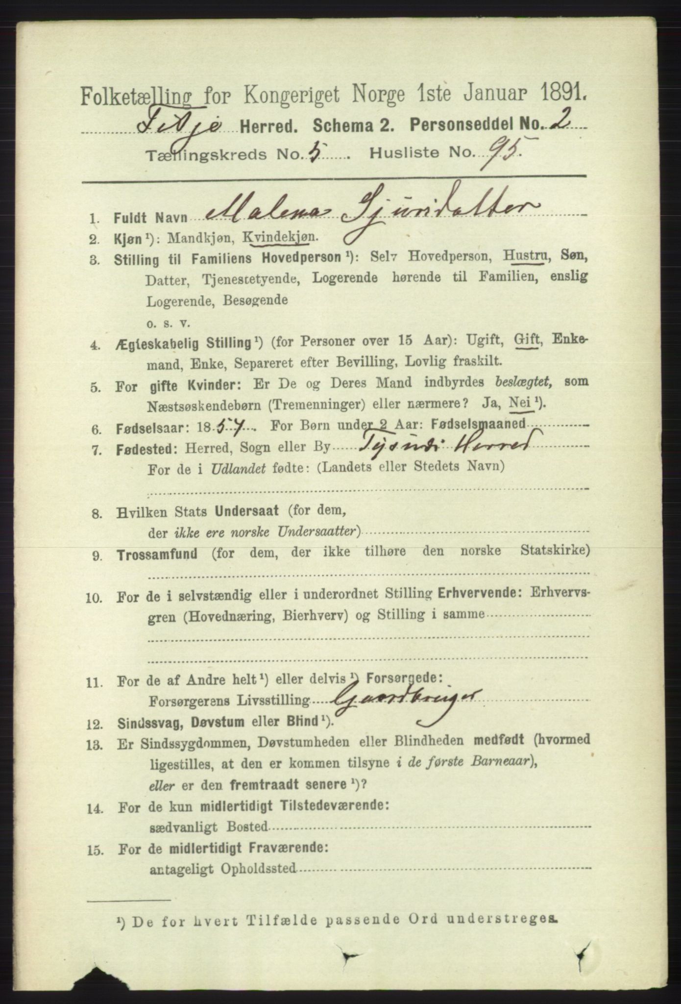 RA, Folketelling 1891 for 1222 Fitjar herred, 1891, s. 2304