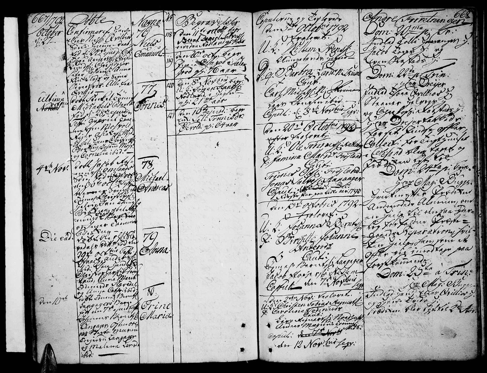 Lista sokneprestkontor, AV/SAK-1111-0027/F/Fa/L0004: Ministerialbok nr. A 4, 1768-1794, s. 667-668