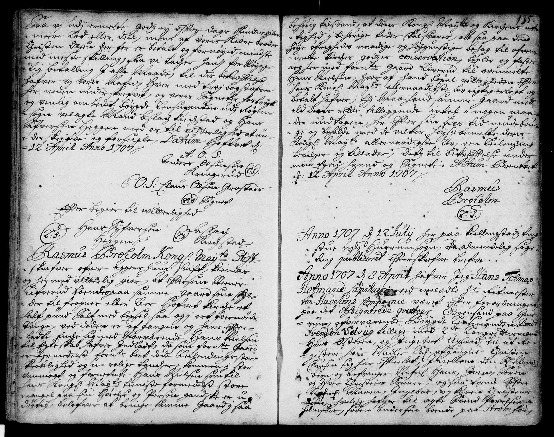 Lier, Røyken og Hurum sorenskriveri, SAKO/A-89/G/Ga/Gaa/L0001: Pantebok nr. I, 1701-1725, s. 135