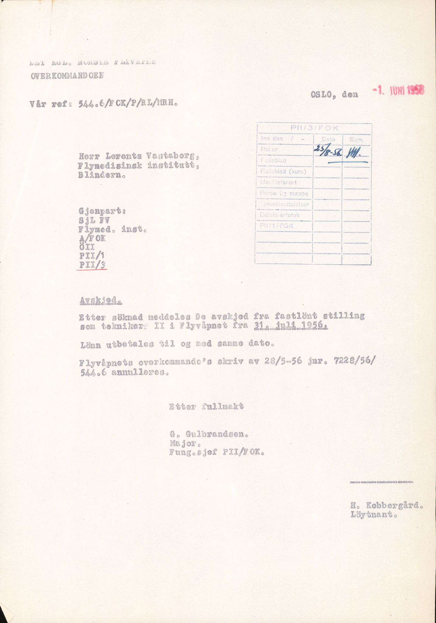 Forsvaret, Forsvarets overkommando/Luftforsvarsstaben, RA/RAFA-4079/P/Pa/L0038: Personellpapirer, 1914, s. 376