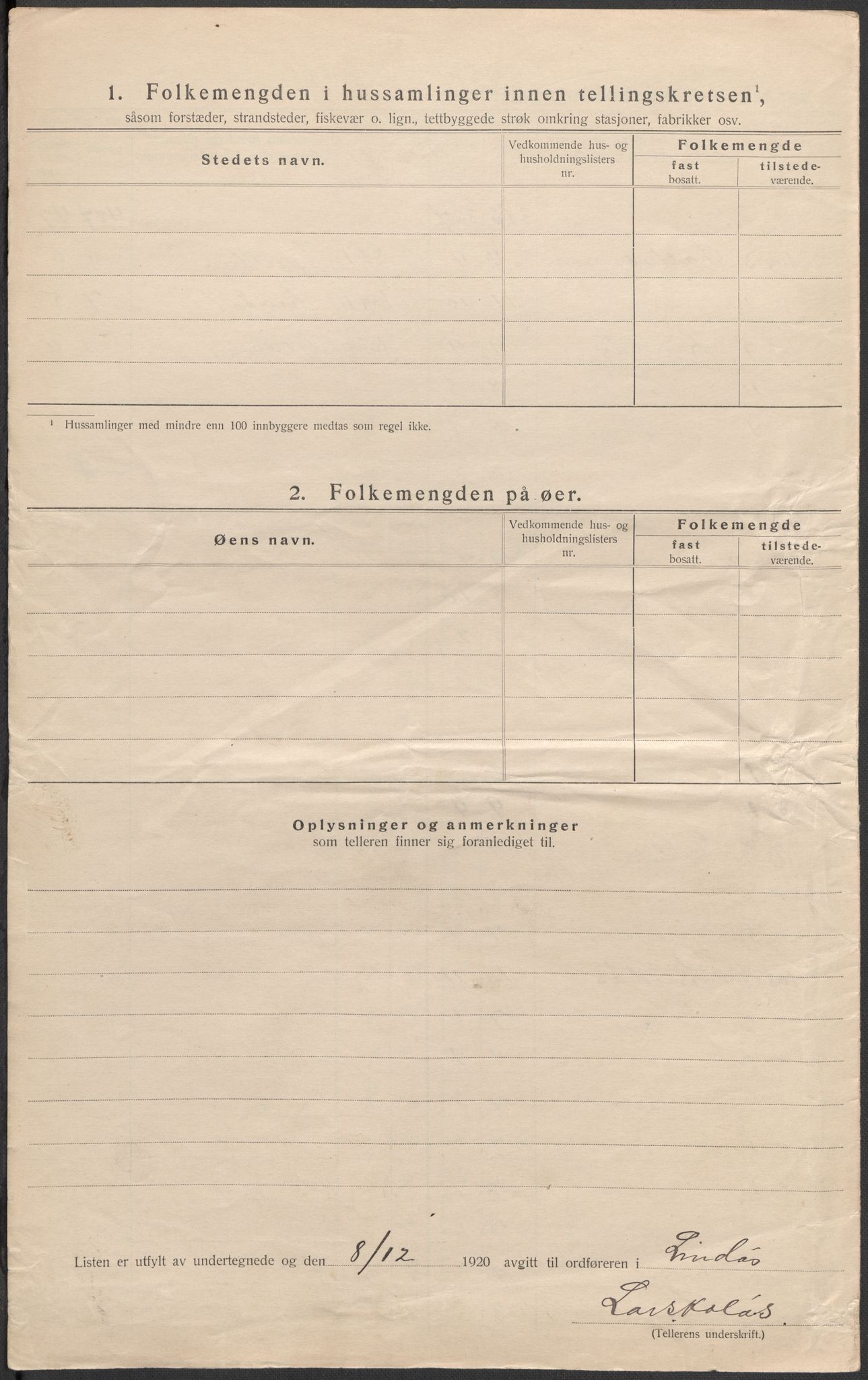 SAB, Folketelling 1920 for 1263 Lindås herred, 1920, s. 55