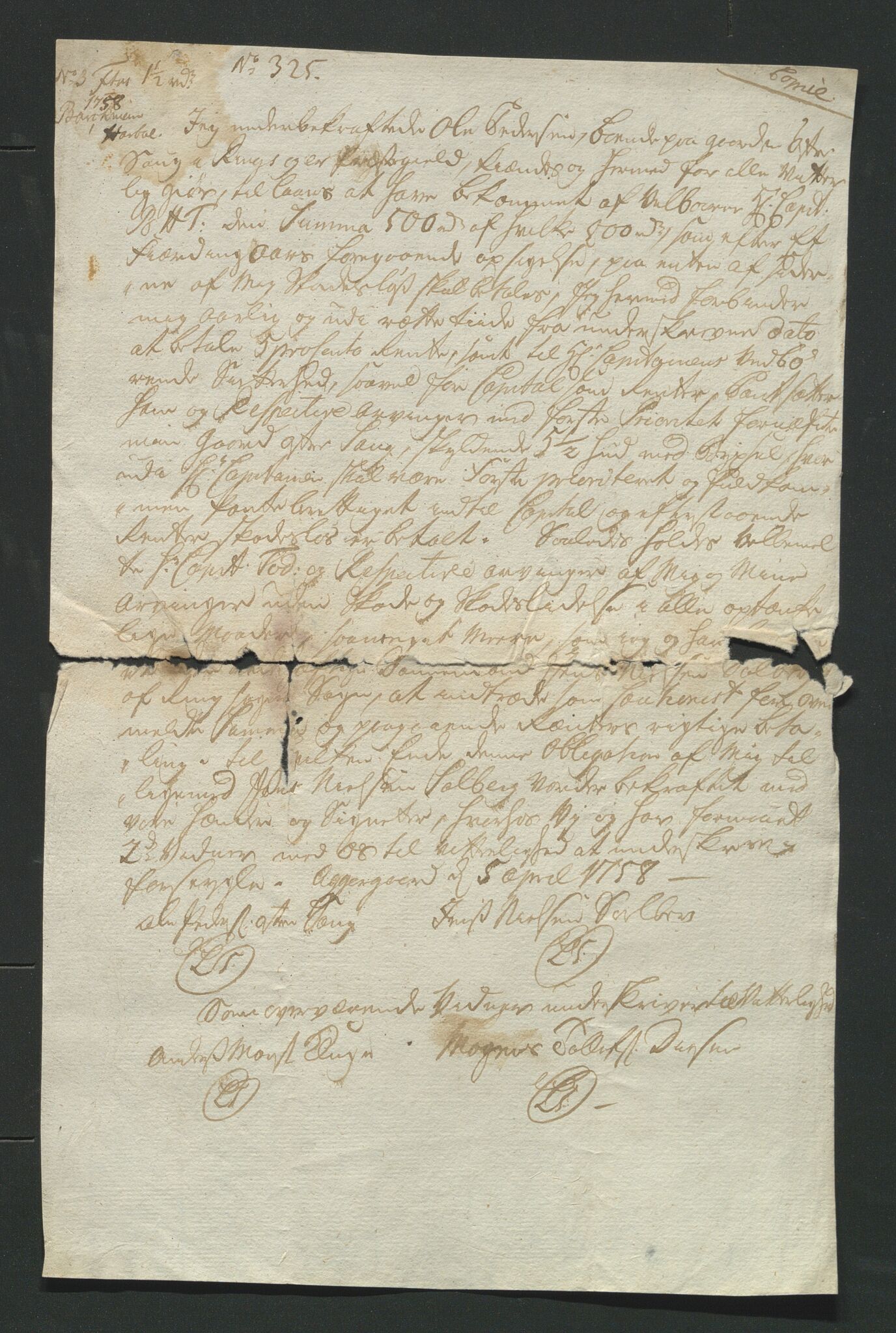 Åker i Vang, Hedmark, og familien Todderud, AV/SAH-ARK-010/J/Jc/L0002: Korrespondanse, 1753-1762, s. 181