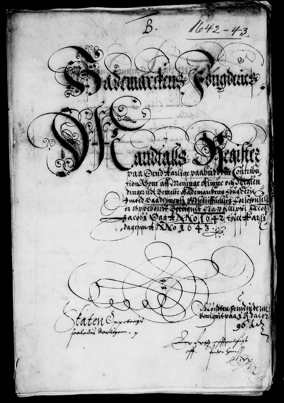 Rentekammeret inntil 1814, Reviderte regnskaper, Lensregnskaper, AV/RA-EA-5023/R/Rb/Rba/L0169: Akershus len, 1642-1643