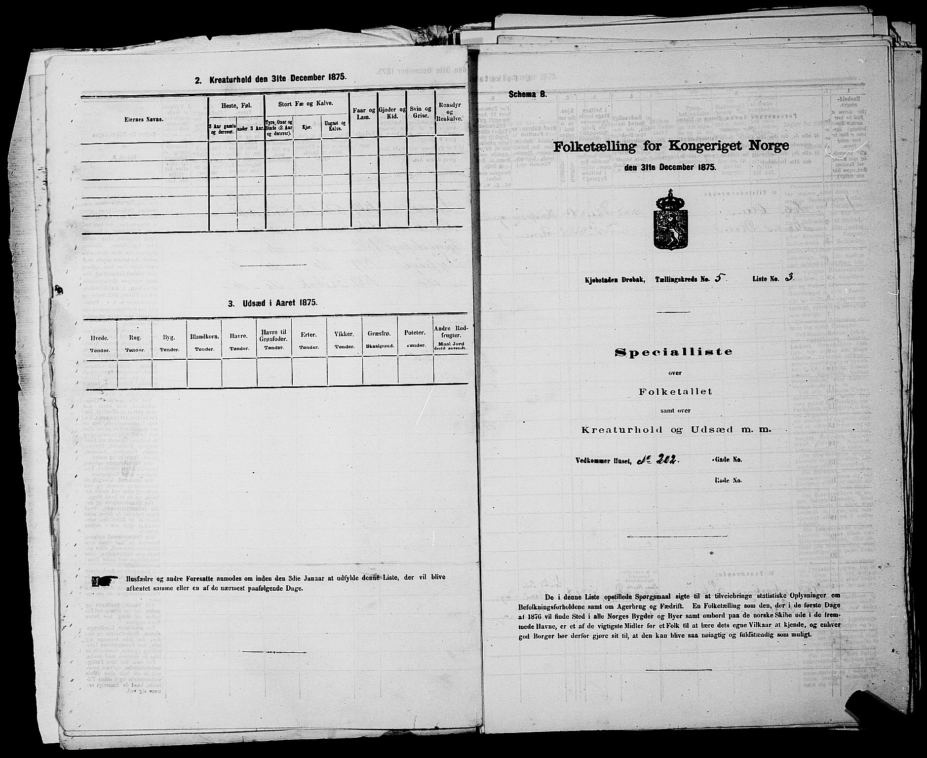 RA, Folketelling 1875 for 0203B Drøbak prestegjeld, Drøbak kjøpstad, 1875, s. 473