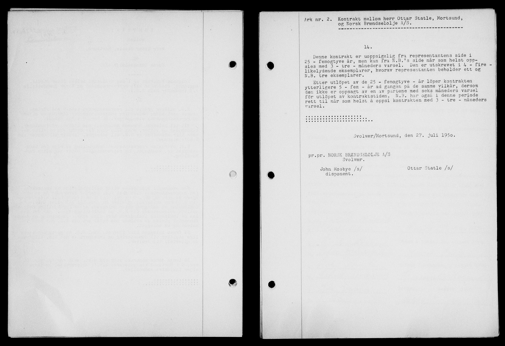 Lofoten sorenskriveri, SAT/A-0017/1/2/2C/L0024a: Pantebok nr. 24a, 1950-1950, Dagboknr: 2538/1950