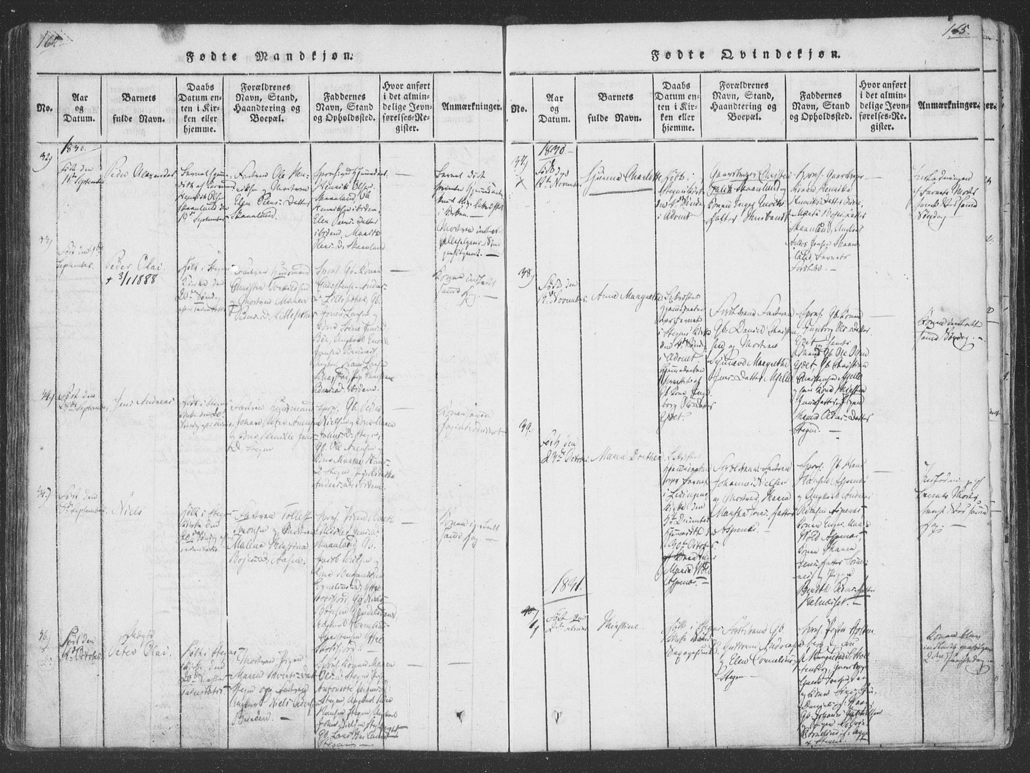 Ministerialprotokoller, klokkerbøker og fødselsregistre - Nordland, SAT/A-1459/855/L0798: Ministerialbok nr. 855A06, 1821-1835, s. 164-165
