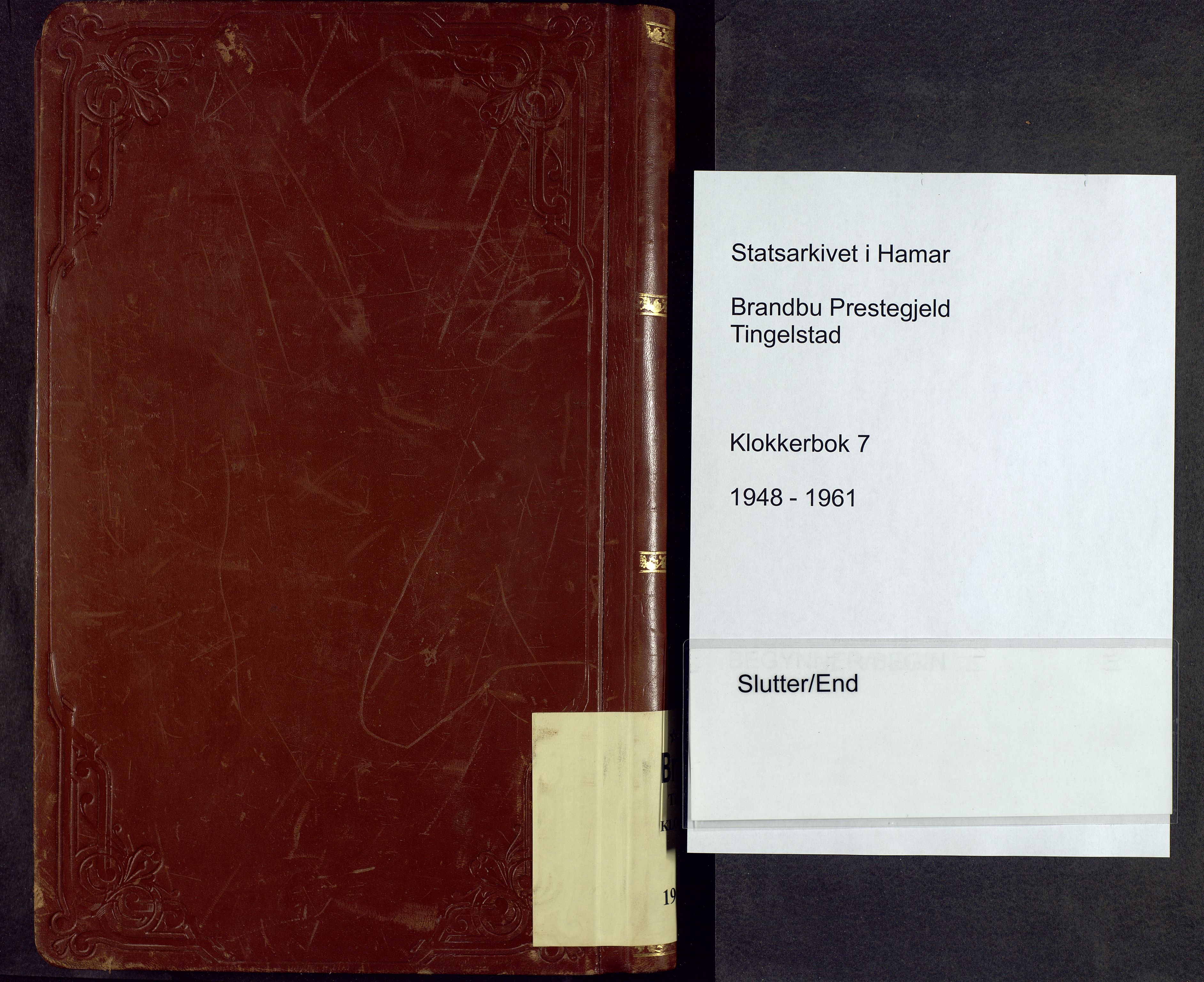Brandbu prestekontor, AV/SAH-PREST-114/H/Ha/Hab/L0007: Klokkerbok nr. 7, 1948-1961
