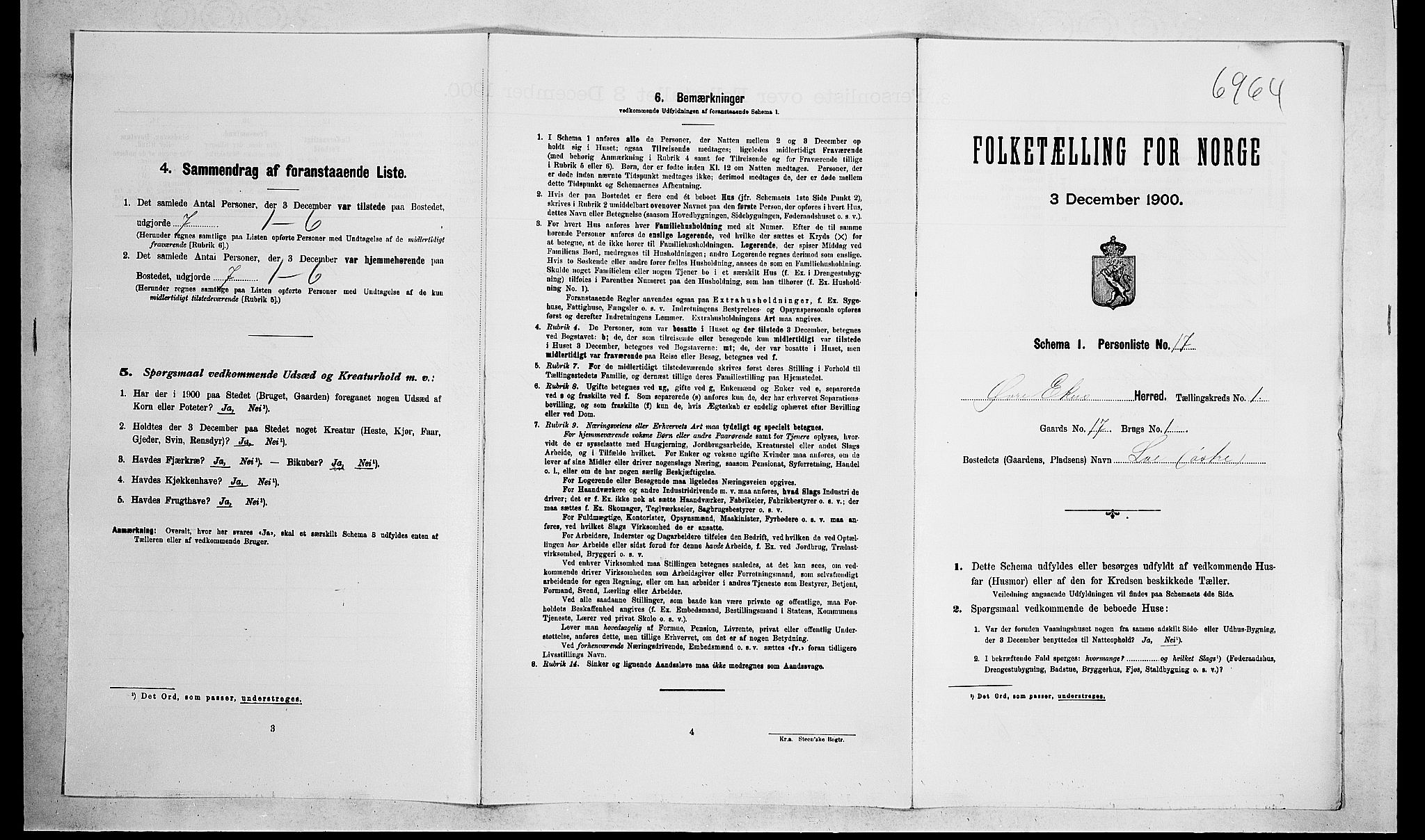 RA, Folketelling 1900 for 0624 Øvre Eiker herred, 1900, s. 267