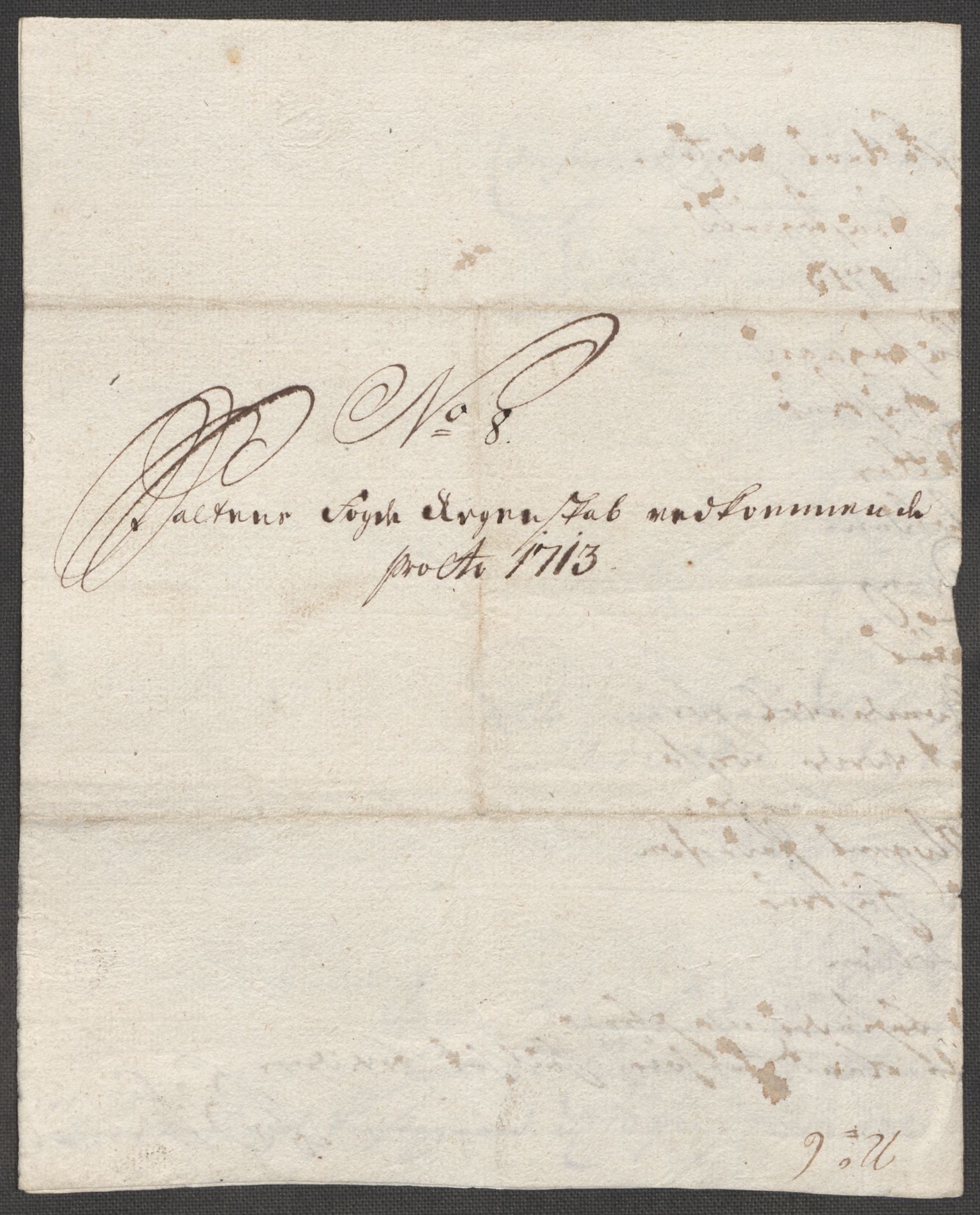 Rentekammeret inntil 1814, Reviderte regnskaper, Fogderegnskap, RA/EA-4092/R66/L4583: Fogderegnskap Salten, 1713, s. 97