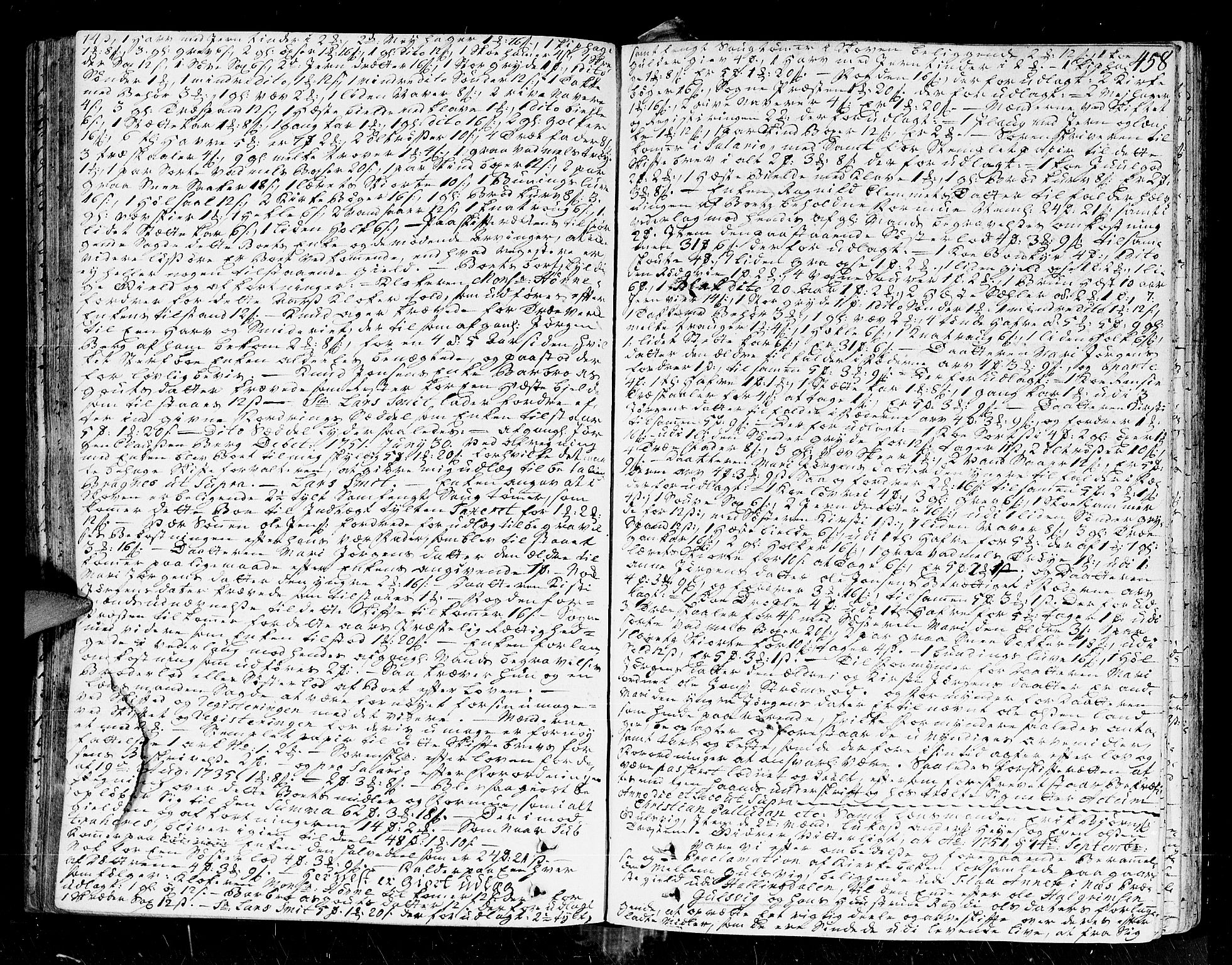 Ringerike og Hallingdal sorenskriveri, SAKO/A-81/H/Ha/L0015: Skifteprotokoll, 1749-1752, s. 457b-458a