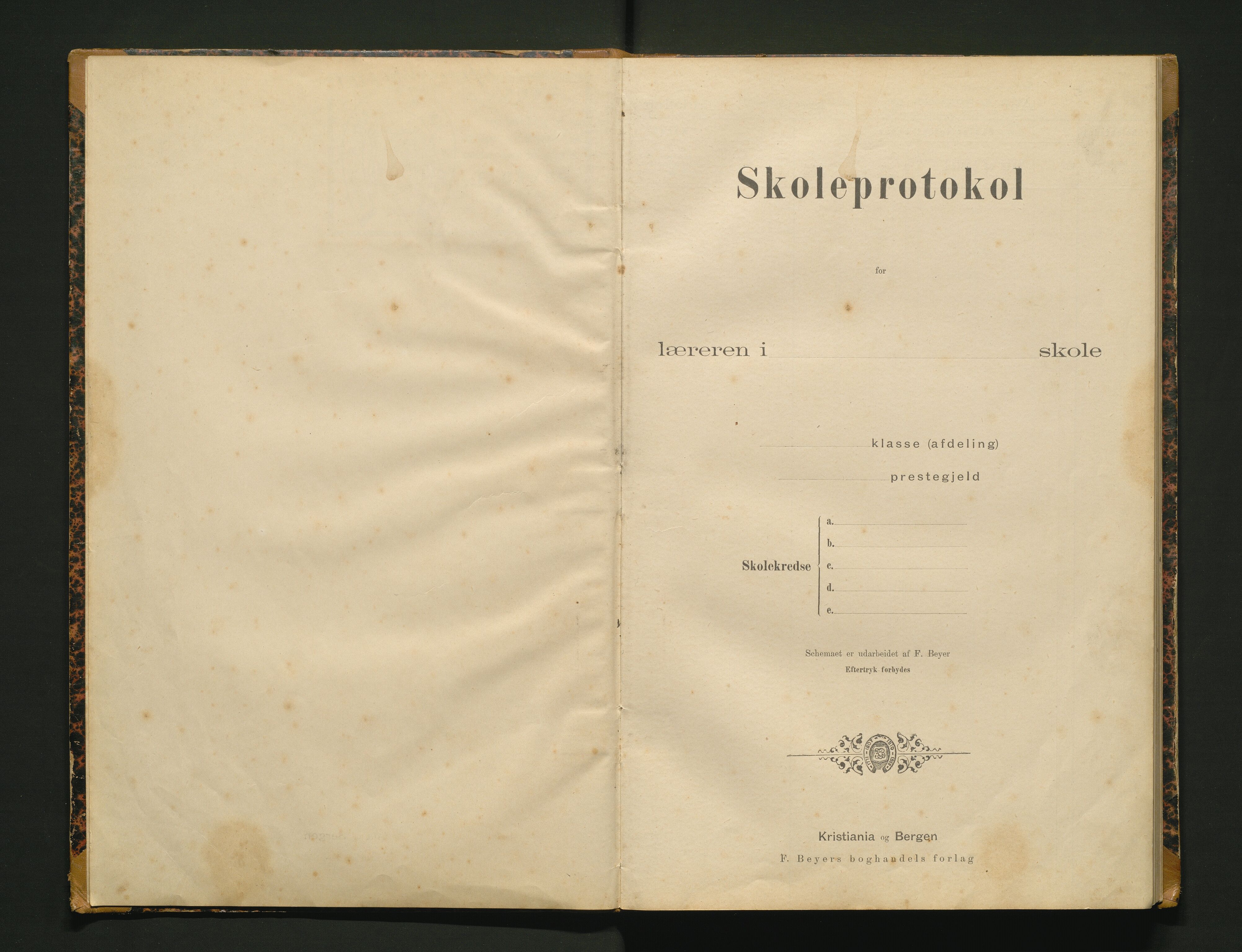 Hordabø kommune. Barneskulane, IKAH/1260a-231/F/Fa/L0002: Skuleprotokoll for Marøy skule, 1896-1956
