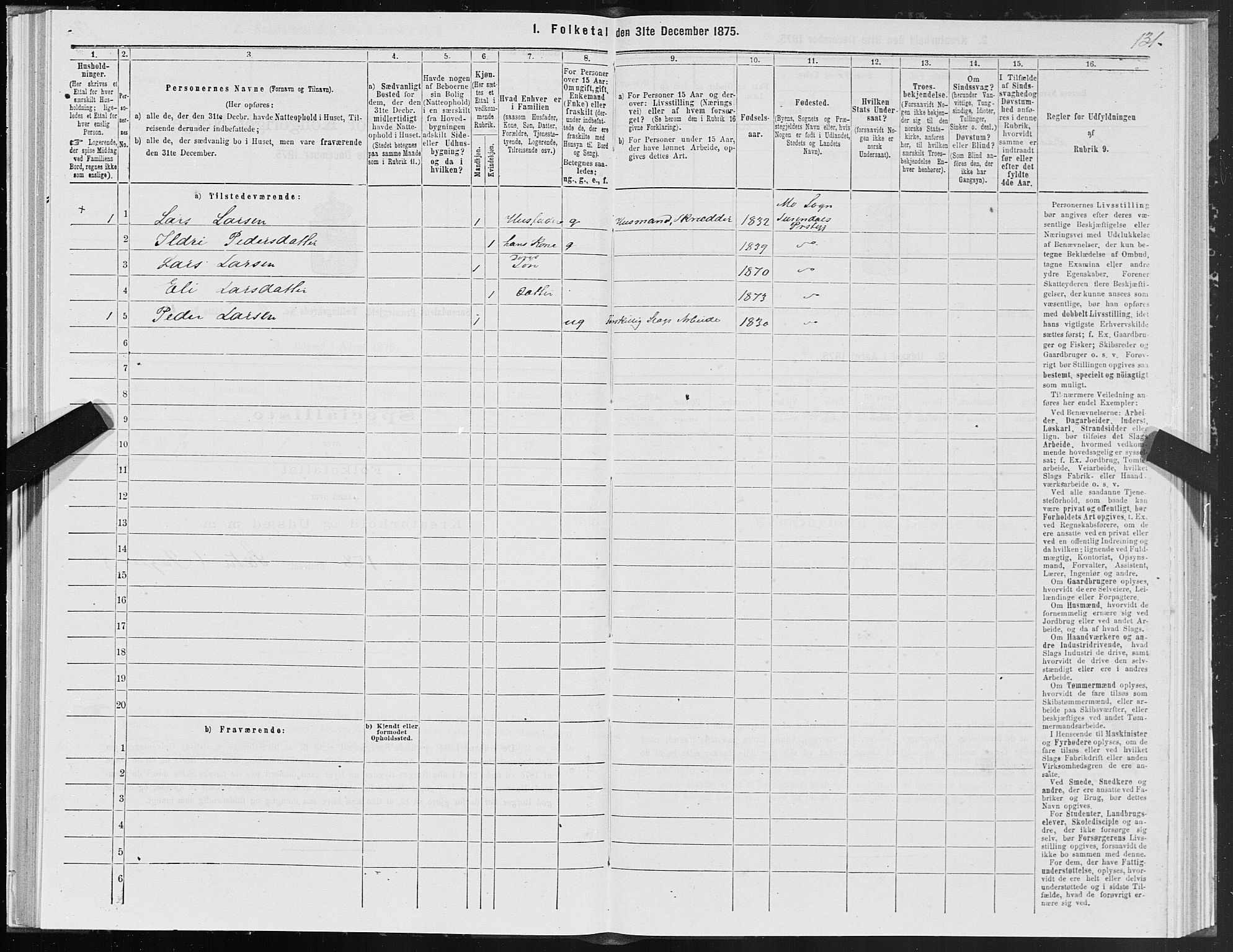 SAT, Folketelling 1875 for 1566P Surnadal prestegjeld, 1875, s. 1131