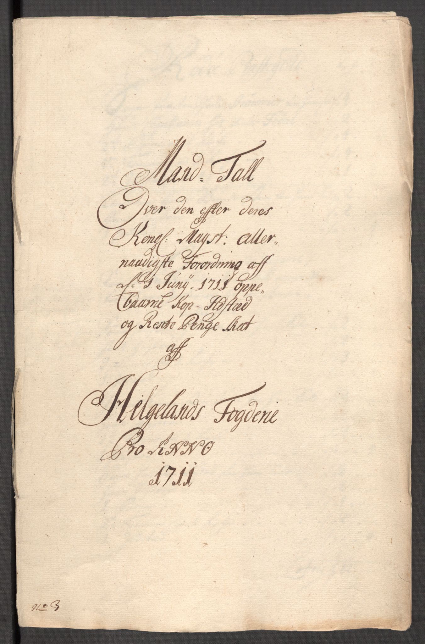 Rentekammeret inntil 1814, Reviderte regnskaper, Fogderegnskap, RA/EA-4092/R65/L4511: Fogderegnskap Helgeland, 1710-1711, s. 355