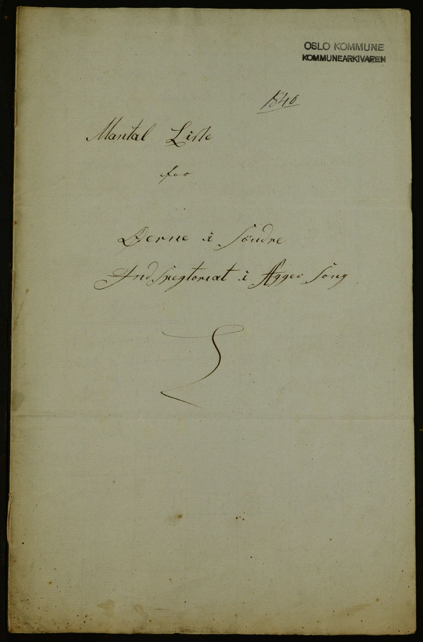 OBA, Manntall for Aker 1840, 1840