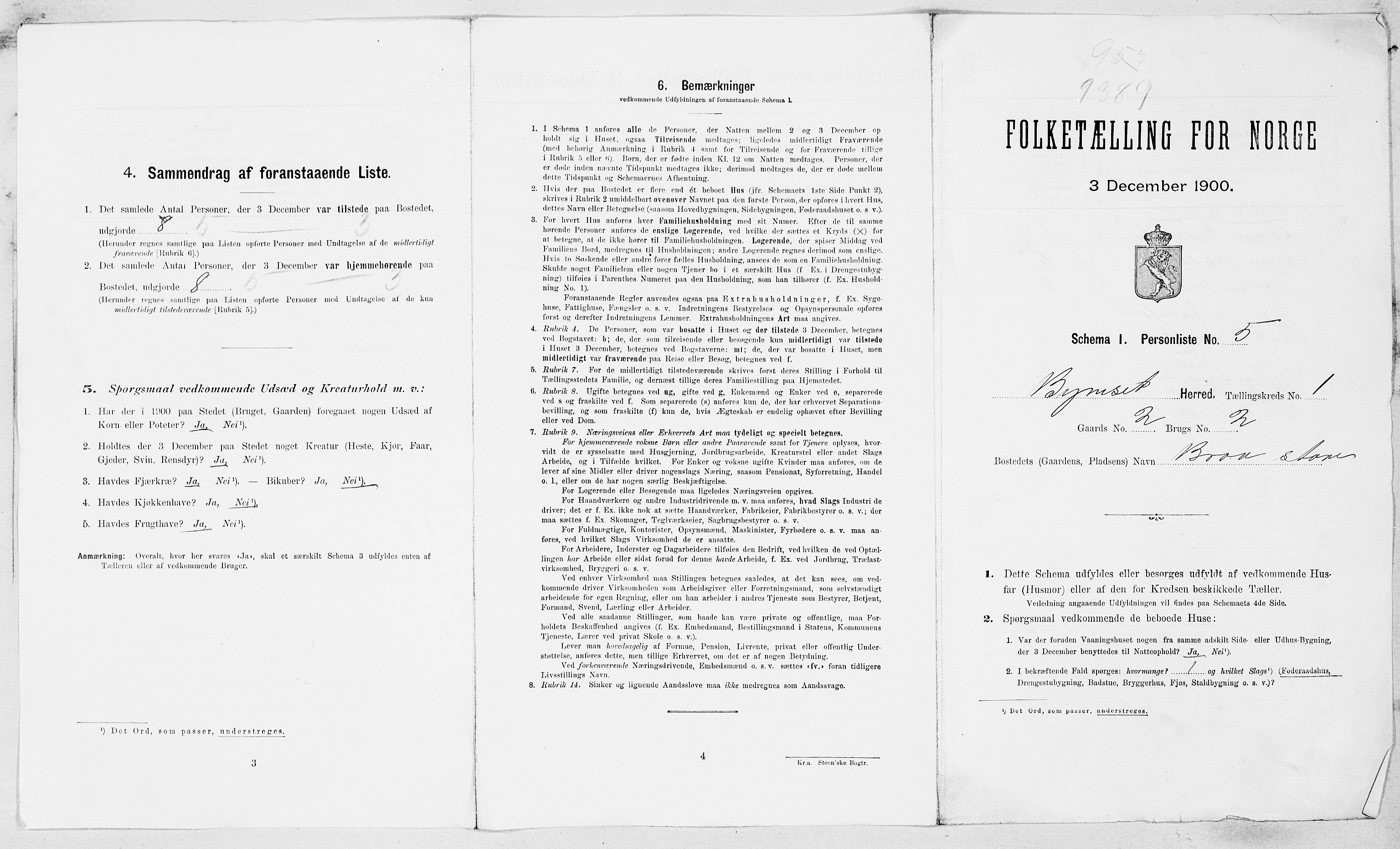 SAT, Folketelling 1900 for 1655 Byneset herred, 1900, s. 24