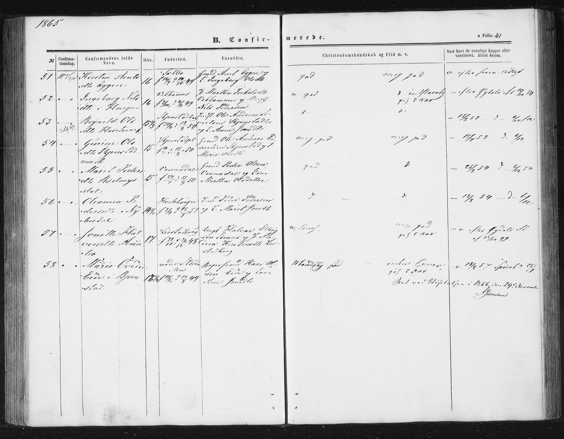 Ministerialprotokoller, klokkerbøker og fødselsregistre - Sør-Trøndelag, AV/SAT-A-1456/616/L0408: Ministerialbok nr. 616A05, 1857-1865, s. 41