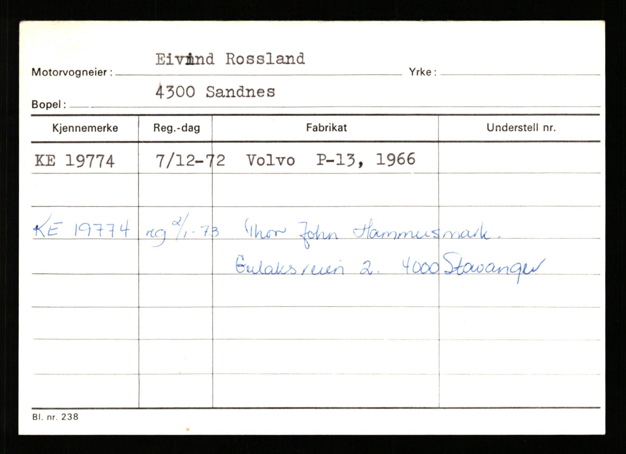 Stavanger trafikkstasjon, AV/SAST-A-101942/0/G/L0004: Registreringsnummer: 15497 - 22957, 1930-1971, s. 1884