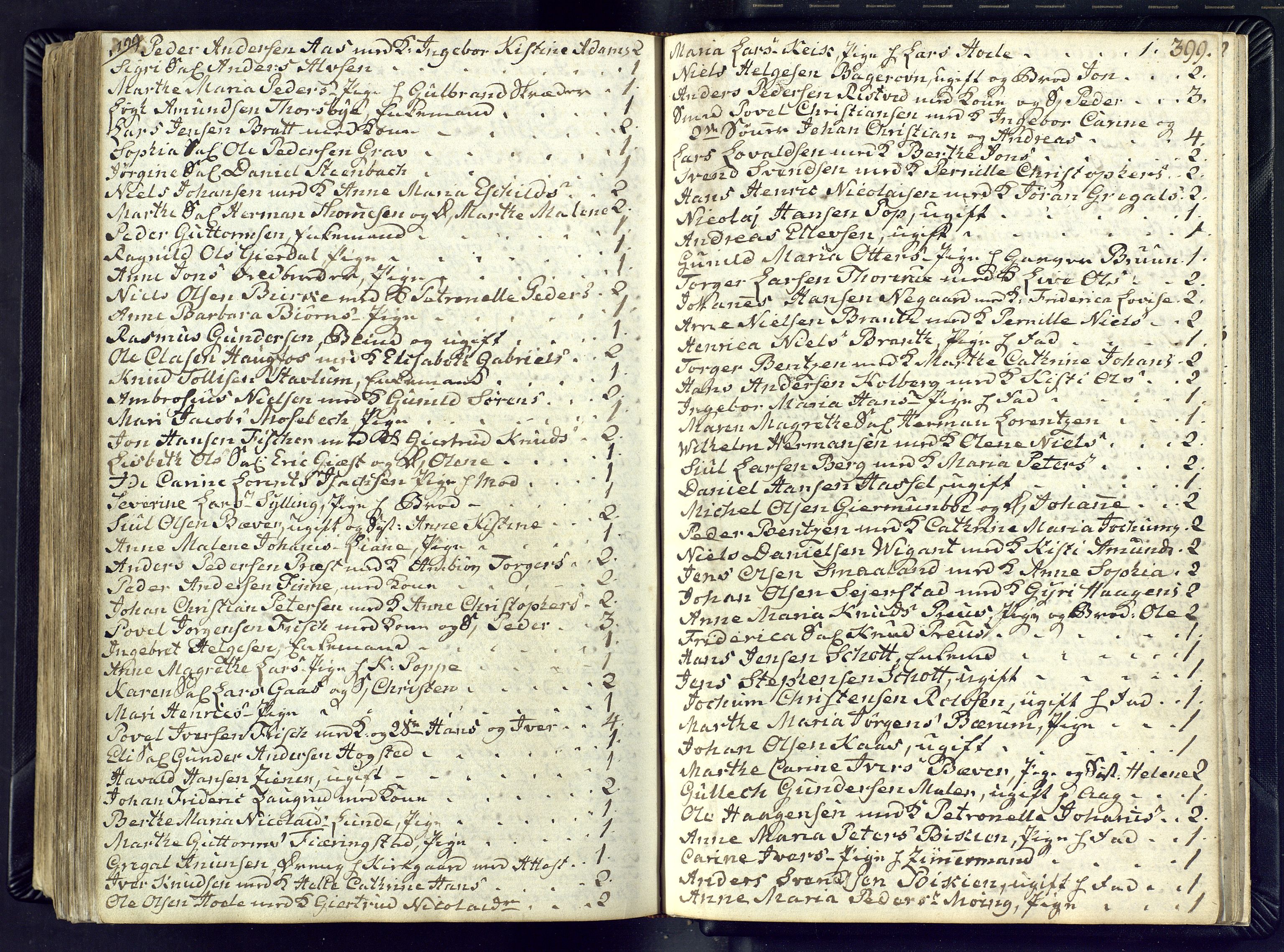 Kongsberg kirkebøker, AV/SAKO-A-22/M/Ma/L0012: Kommunikantprotokoll nr. 12, 1794-1800, s. 399