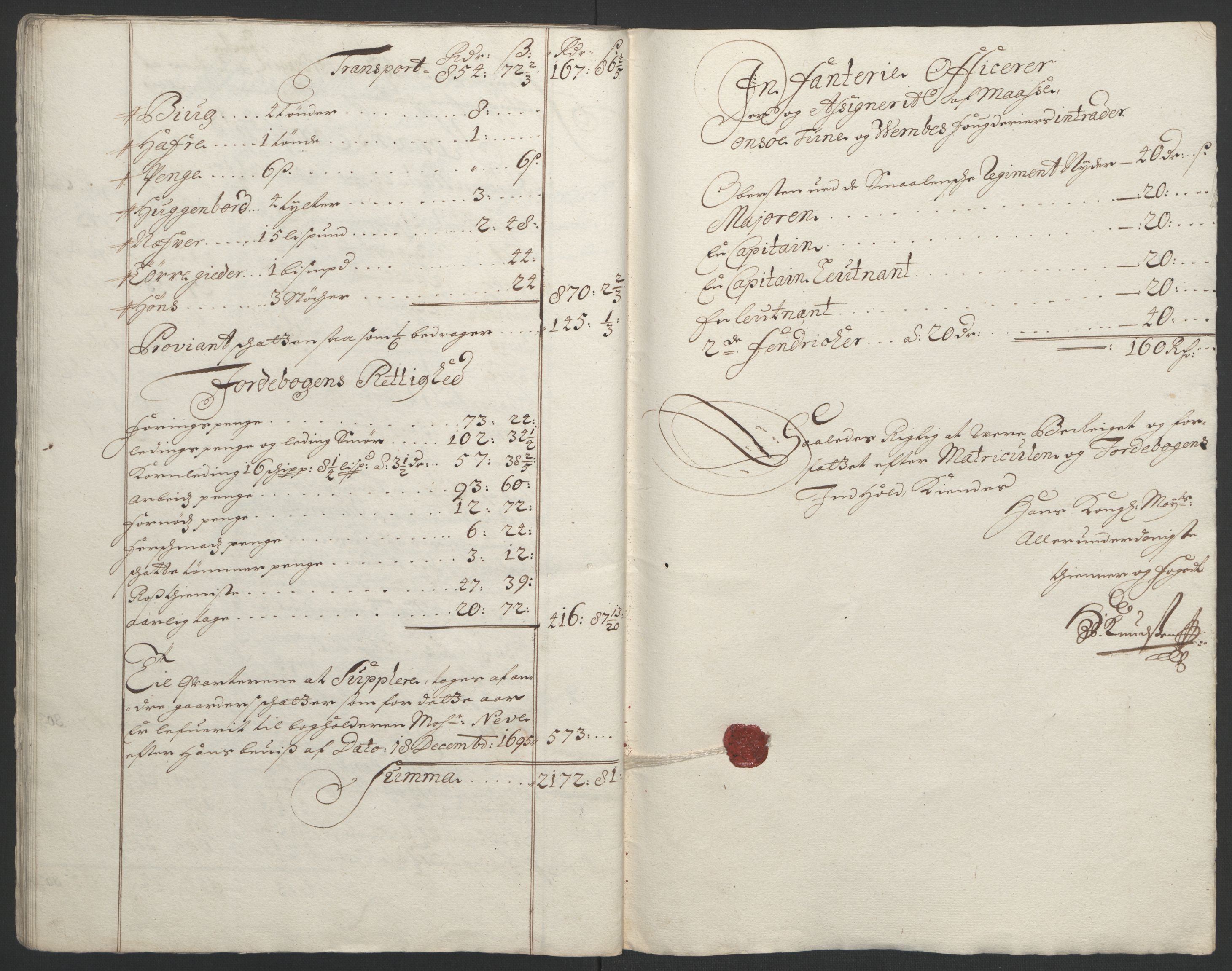 Rentekammeret inntil 1814, Reviderte regnskaper, Fogderegnskap, AV/RA-EA-4092/R04/L0122: Fogderegnskap Moss, Onsøy, Tune, Veme og Åbygge, 1695, s. 352