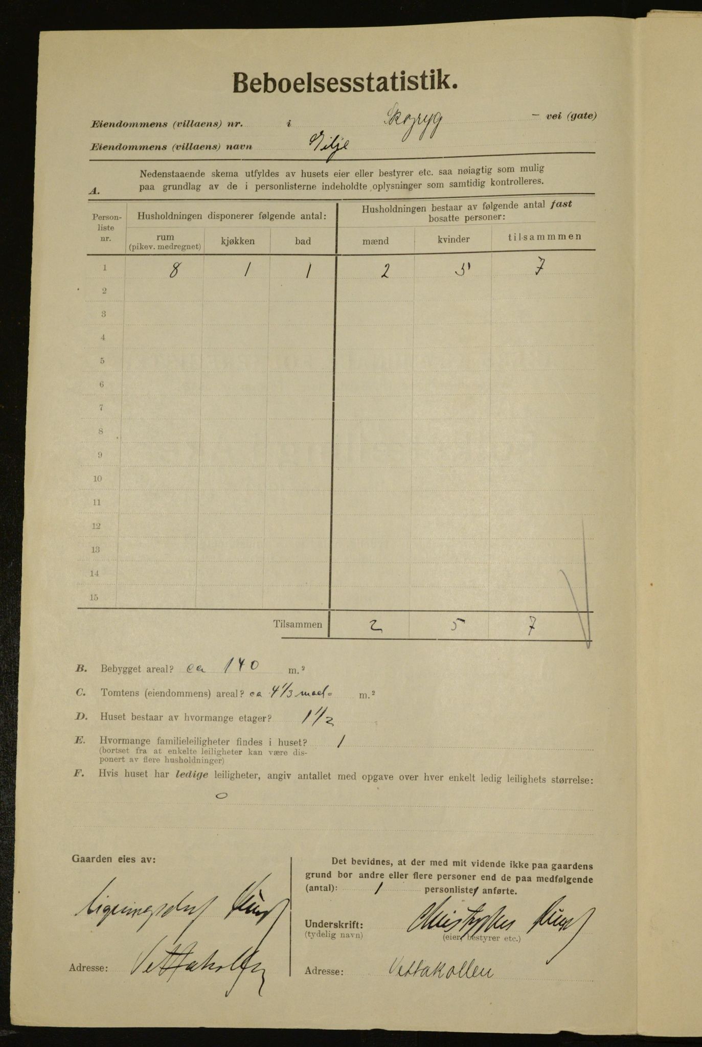 , Kommunal folketelling 1.12.1923 for Aker, 1923, s. 16782