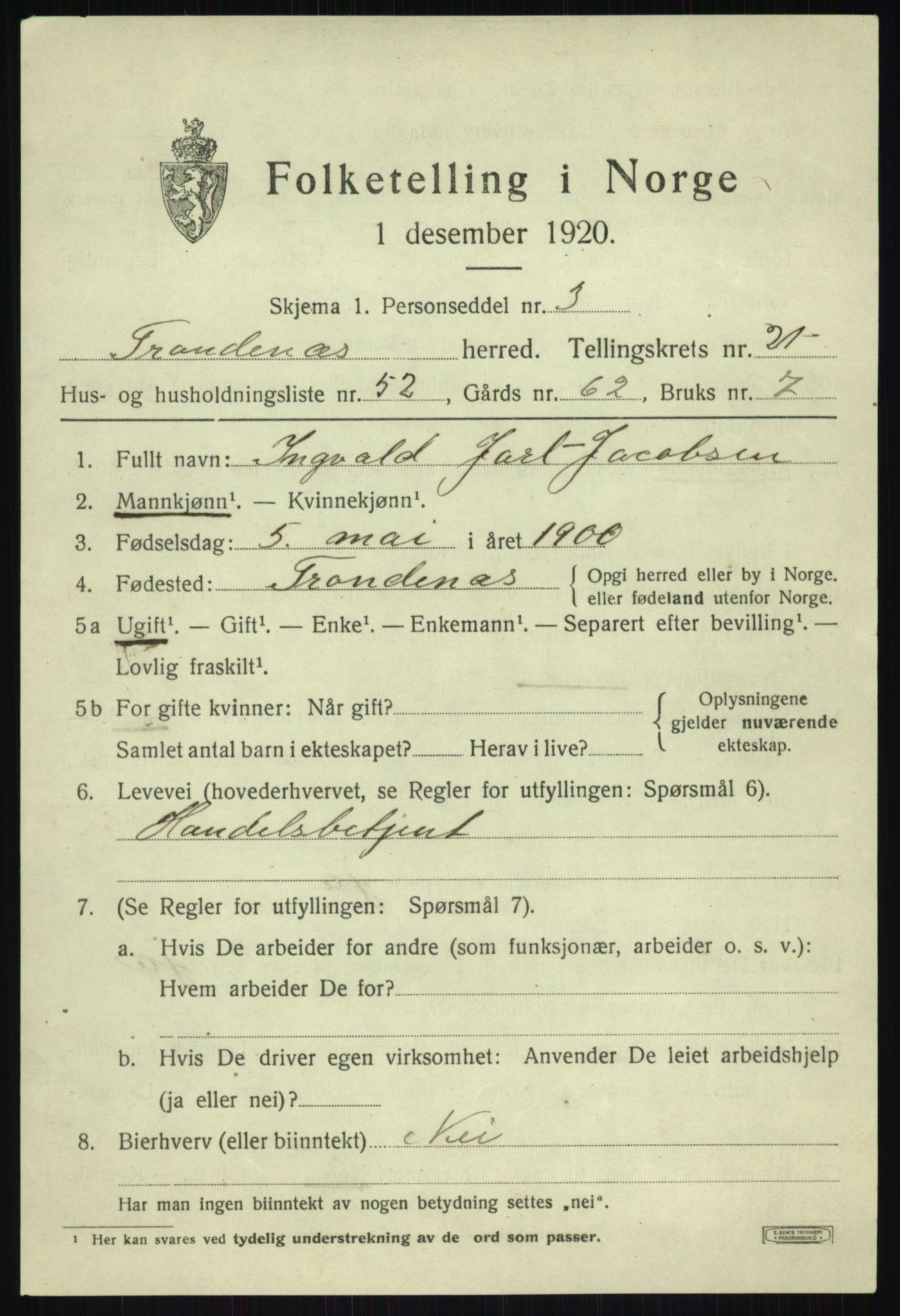 SATØ, Folketelling 1920 for 1914 Trondenes herred, 1920, s. 17178