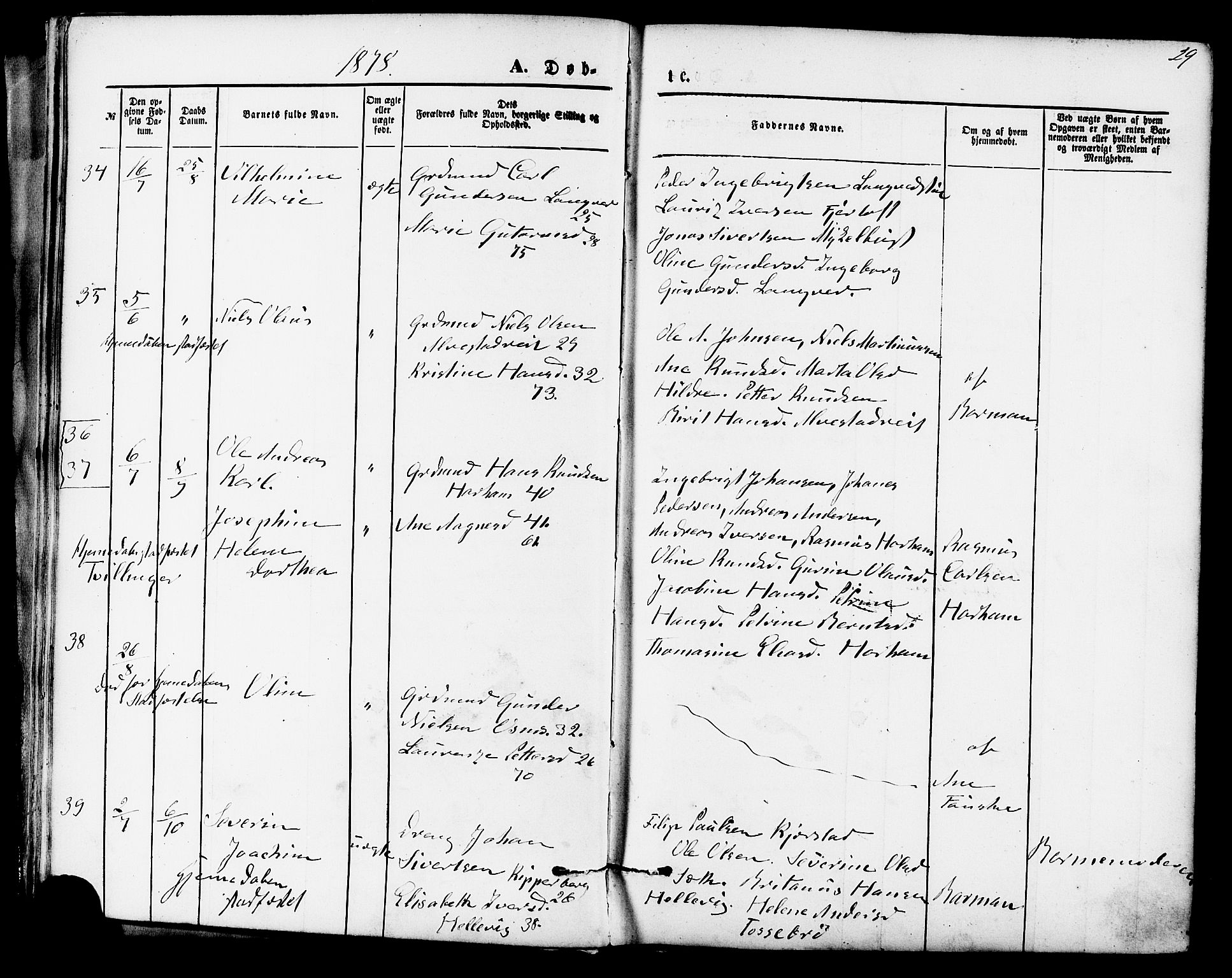 Ministerialprotokoller, klokkerbøker og fødselsregistre - Møre og Romsdal, AV/SAT-A-1454/536/L0500: Ministerialbok nr. 536A09, 1876-1889, s. 29