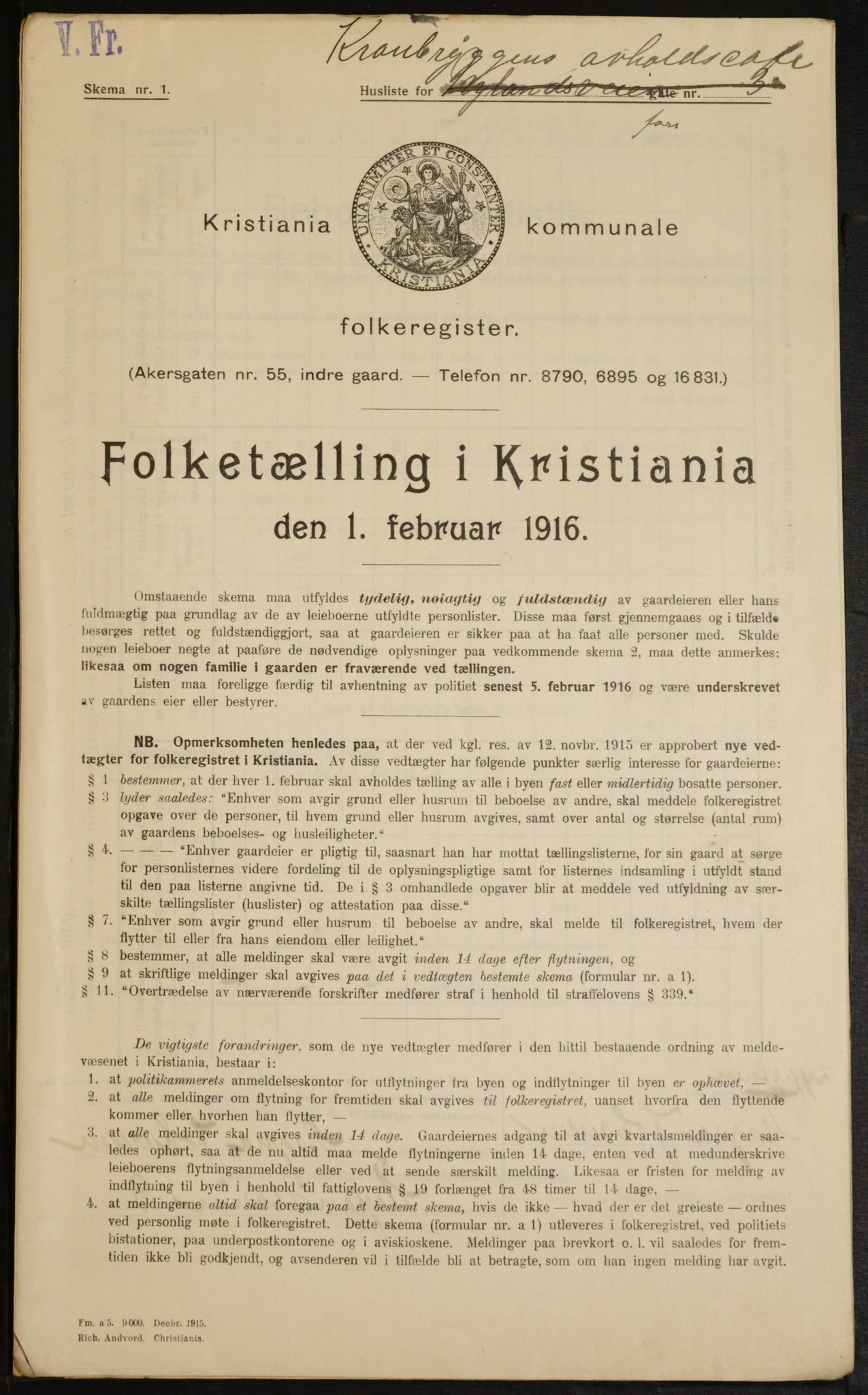 OBA, Kommunal folketelling 1.2.1916 for Kristiania, 1916, s. 75780