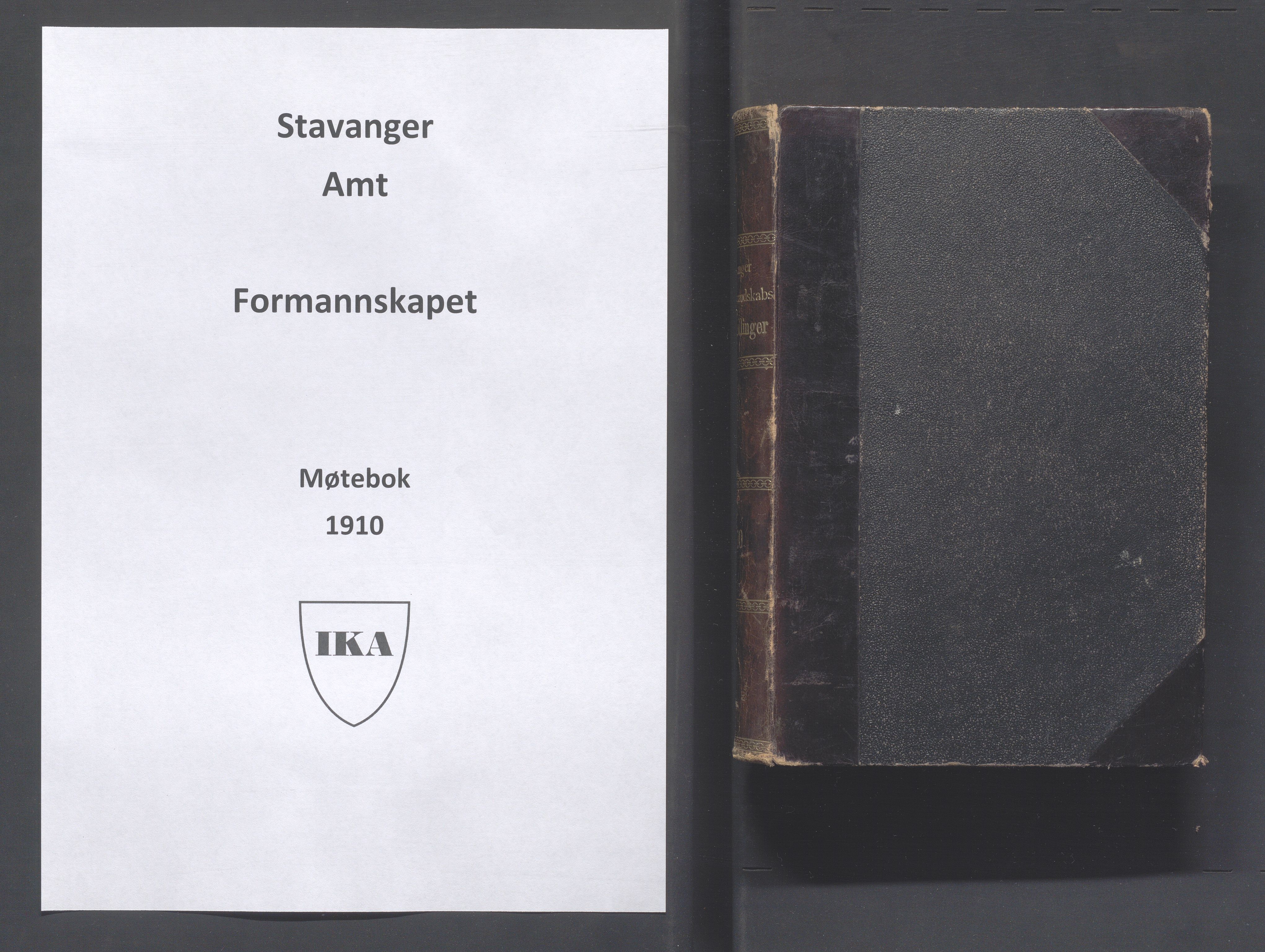 Rogaland fylkeskommune - Fylkesrådmannen , IKAR/A-900/A, 1910, s. 1