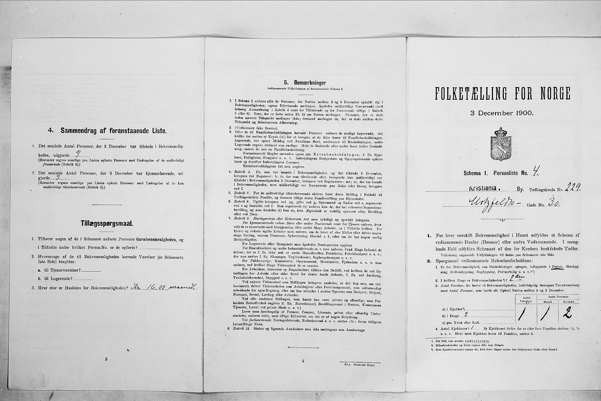 SAO, Folketelling 1900 for 0301 Kristiania kjøpstad, 1900, s. 60207