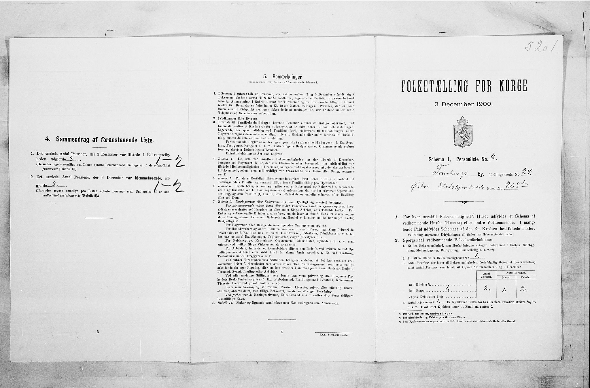 RA, Folketelling 1900 for 0705 Tønsberg kjøpstad, 1900, s. 3943