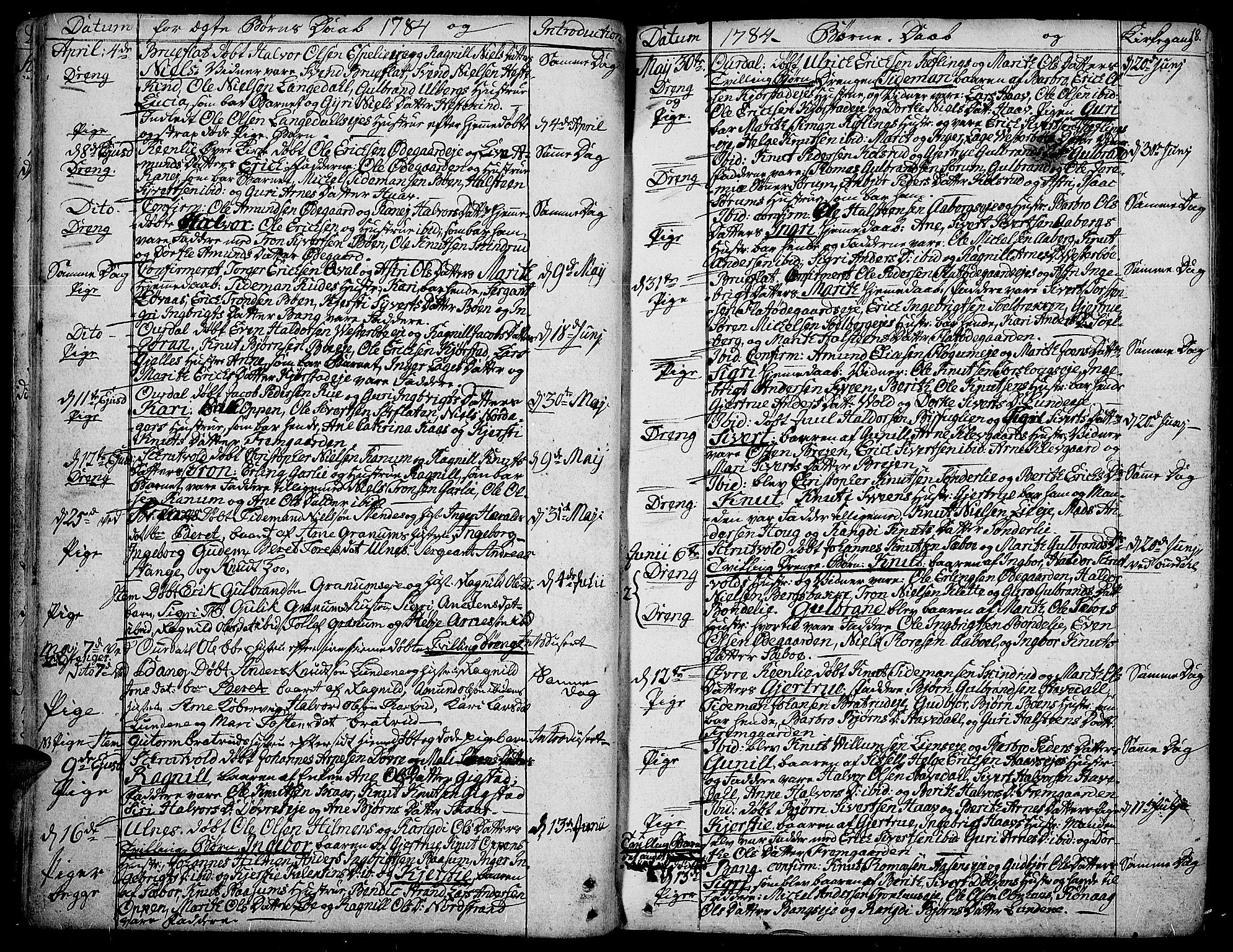 Aurdal prestekontor, AV/SAH-PREST-126/H/Ha/Haa/L0006: Ministerialbok nr. 6, 1781-1804, s. 18