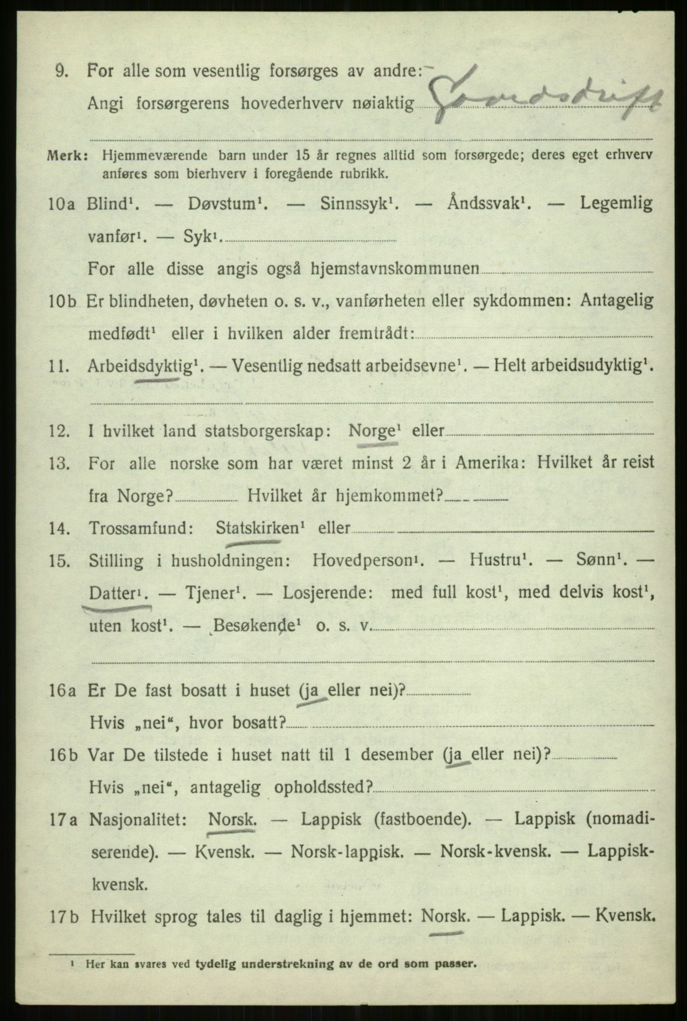 SATØ, Folketelling 1920 for 1933 Balsfjord herred, 1920, s. 7434