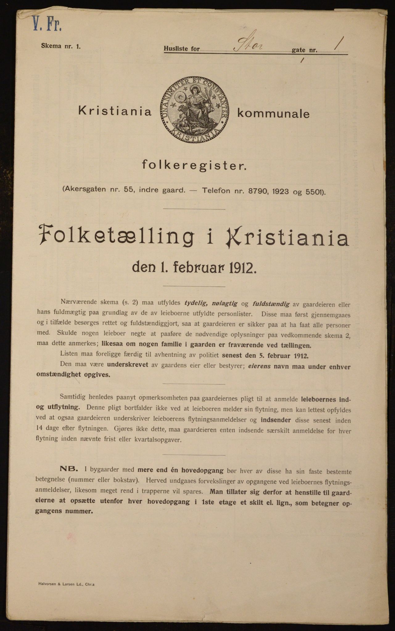 OBA, Kommunal folketelling 1.2.1912 for Kristiania, 1912, s. 102958