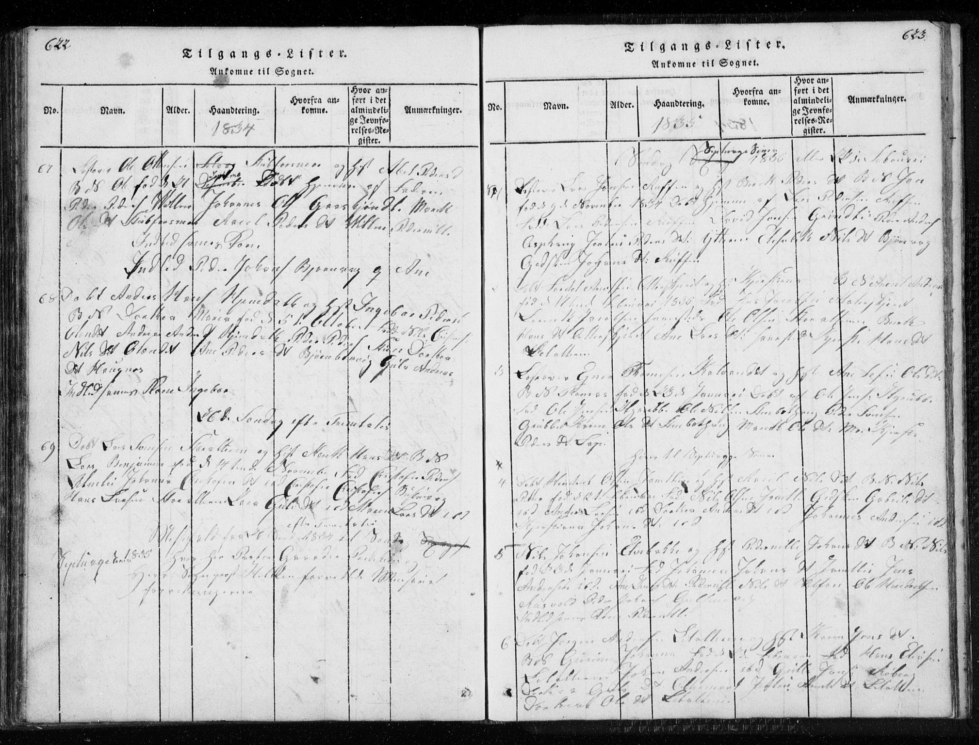 Ministerialprotokoller, klokkerbøker og fødselsregistre - Nordland, AV/SAT-A-1459/827/L0412: Klokkerbok nr. 827C01, 1820-1841, s. 622-623