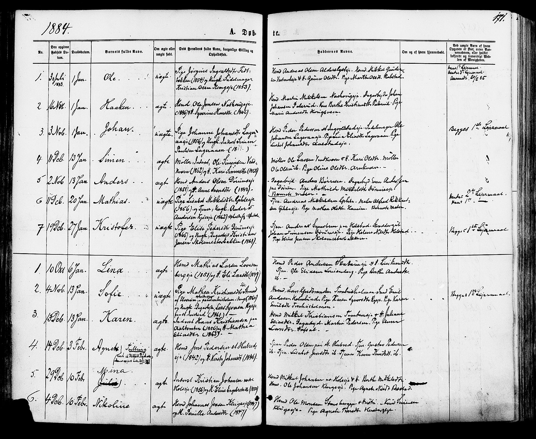 Vang prestekontor, Hedmark, AV/SAH-PREST-008/H/Ha/Haa/L0015: Ministerialbok nr. 15, 1871-1885, s. 171