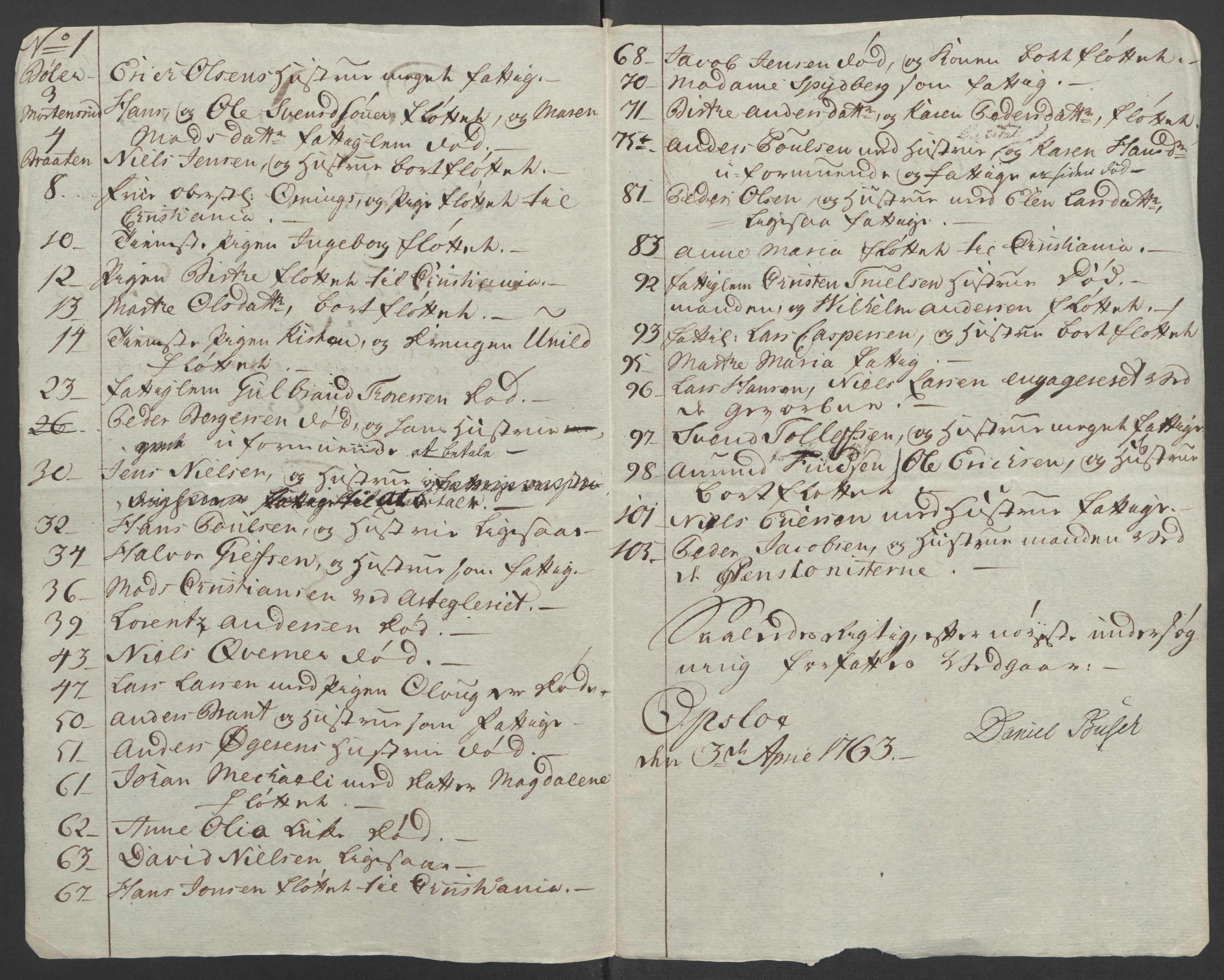Rentekammeret inntil 1814, Reviderte regnskaper, Fogderegnskap, AV/RA-EA-4092/R10/L0559: Ekstraskatten Aker og Follo, 1763, s. 149