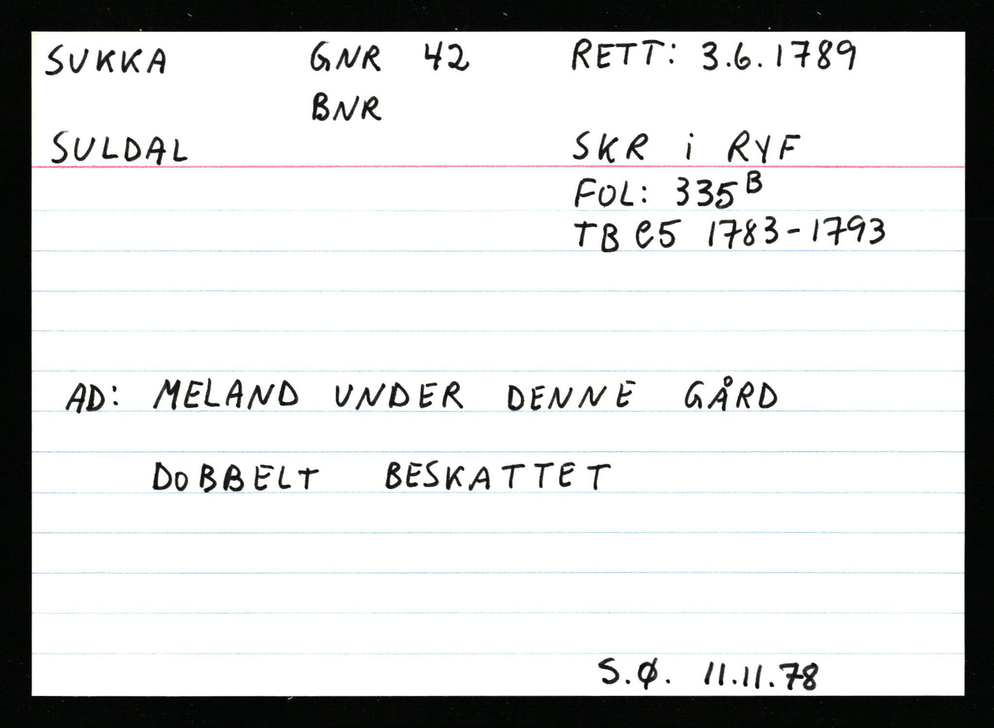 Statsarkivet i Stavanger, AV/SAST-A-101971/03/Y/Ym/L0056: Åstedskort sortert etter gårdsnavn: Stokkeland - Sund, 1600-1950, s. 659
