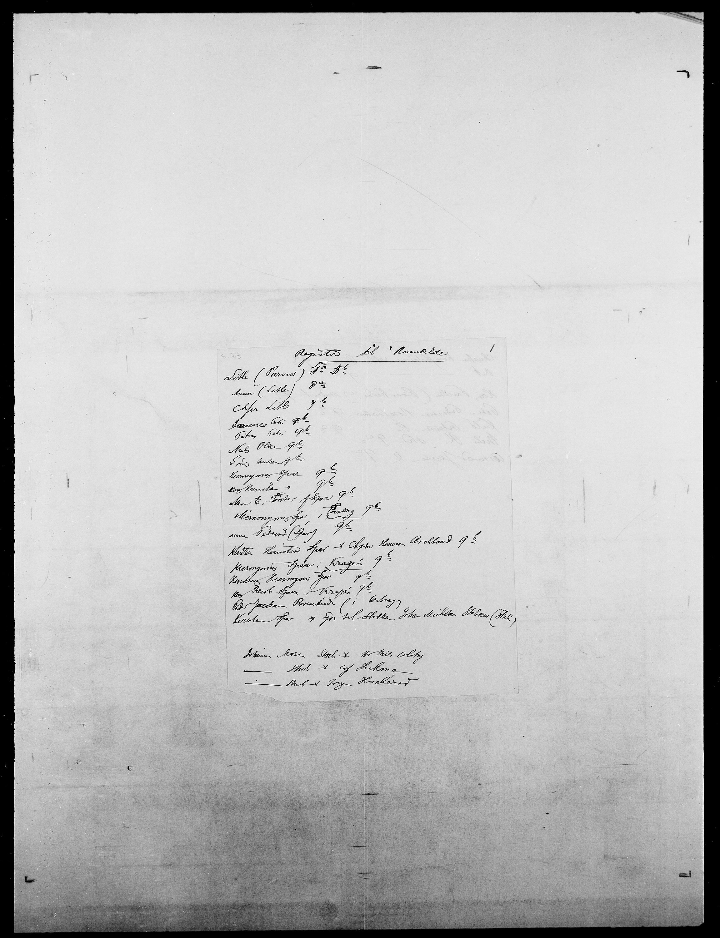 Delgobe, Charles Antoine - samling, AV/SAO-PAO-0038/D/Da/L0033: Roald - Røyem, s. 236