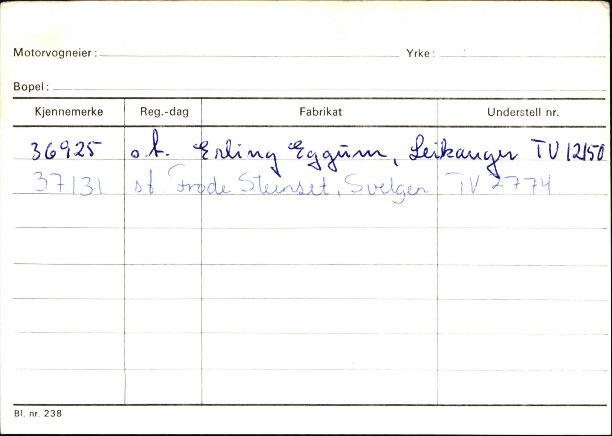 Statens vegvesen, Sogn og Fjordane vegkontor, SAB/A-5301/4/F/L0126: Eigarregister Fjaler M-Å. Leikanger A-Å, 1945-1975, s. 2418