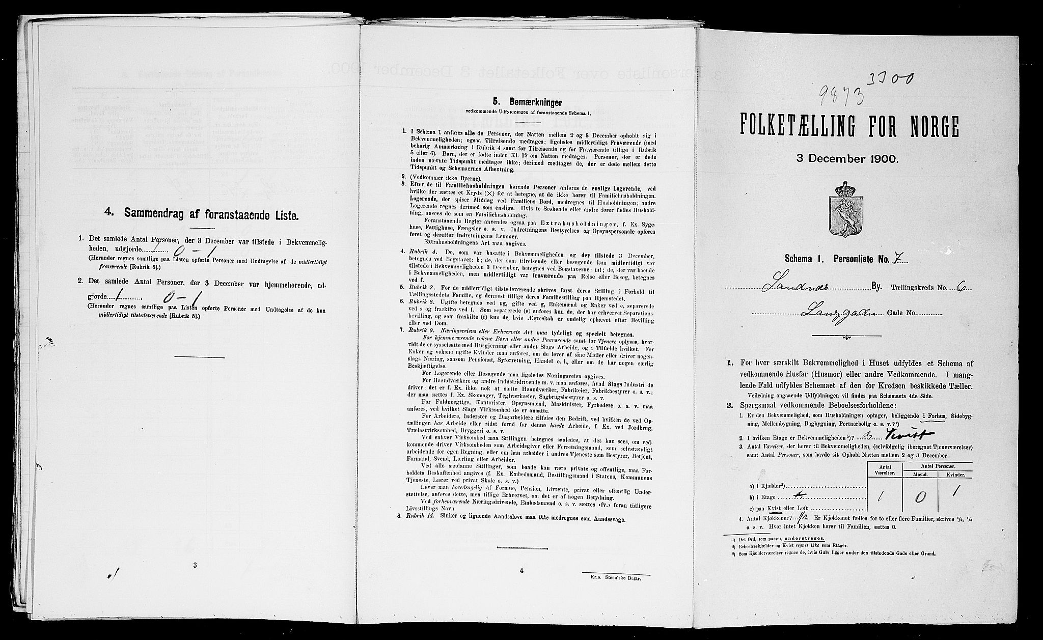 SAST, Folketelling 1900 for 1102 Sandnes ladested, 1900, s. 1792