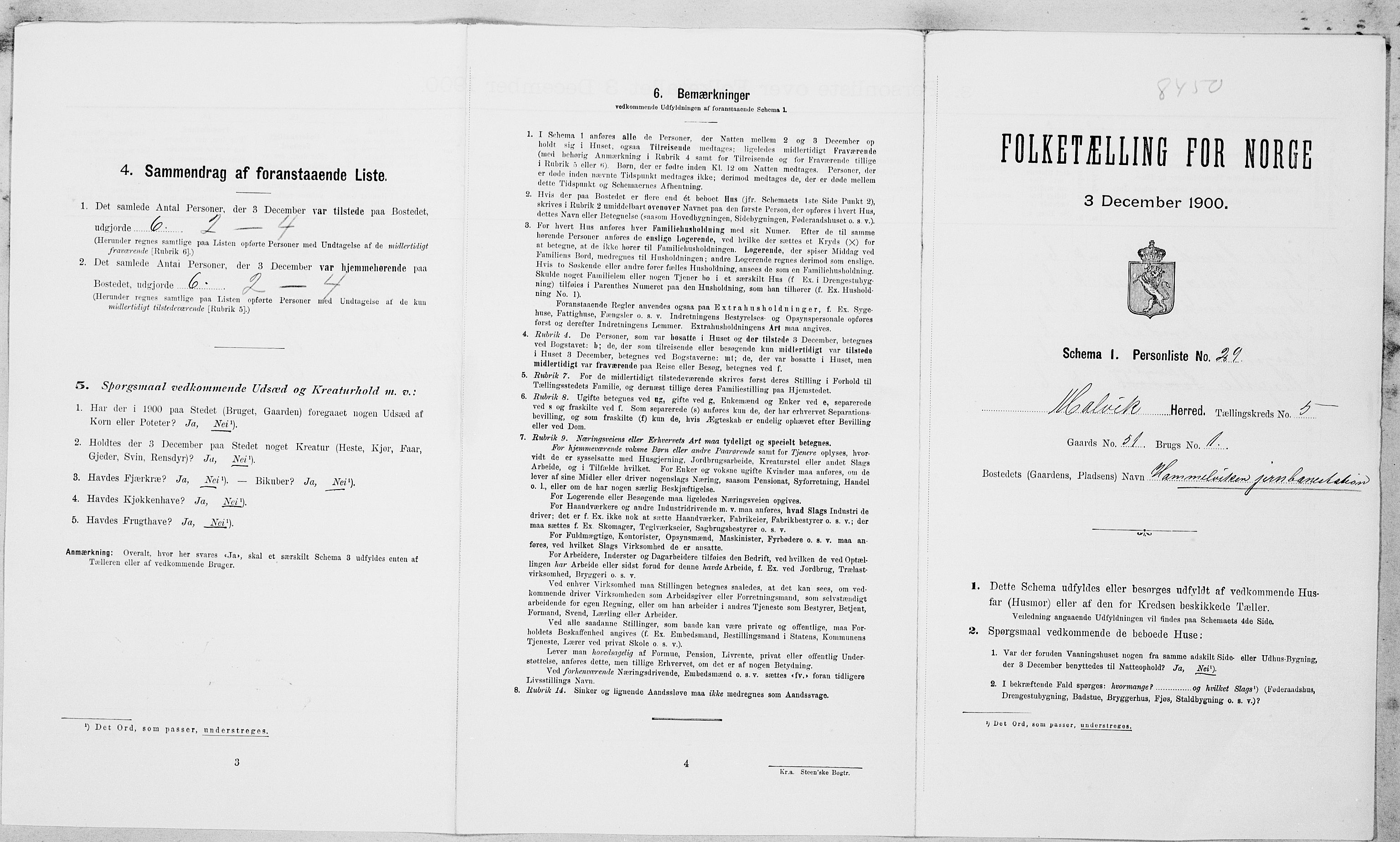 , Folketelling 1900 for 1663 Malvik herred, 1900, s. 437