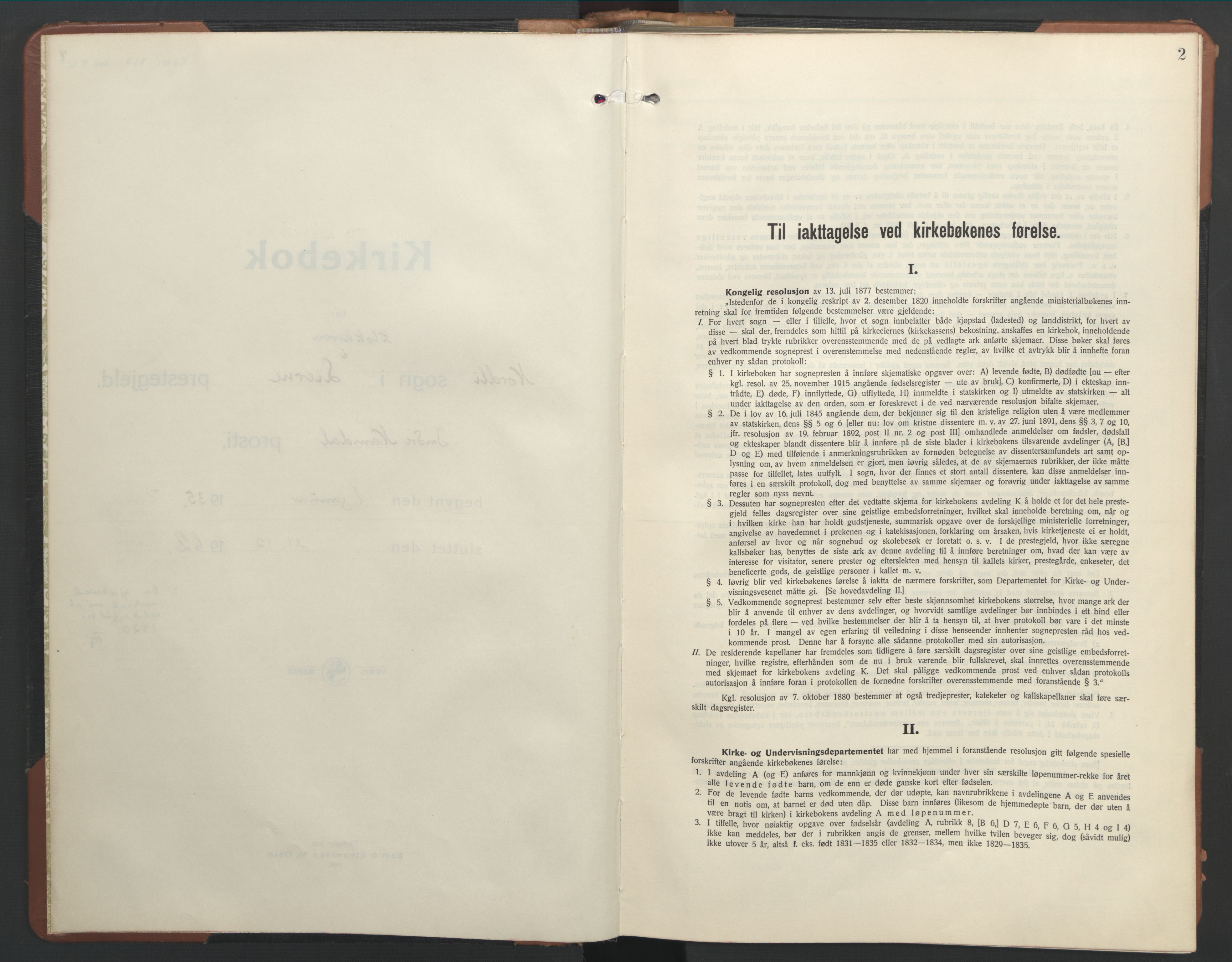 Ministerialprotokoller, klokkerbøker og fødselsregistre - Nord-Trøndelag, AV/SAT-A-1458/755/L0500: Klokkerbok nr. 755C01, 1920-1962, s. 2