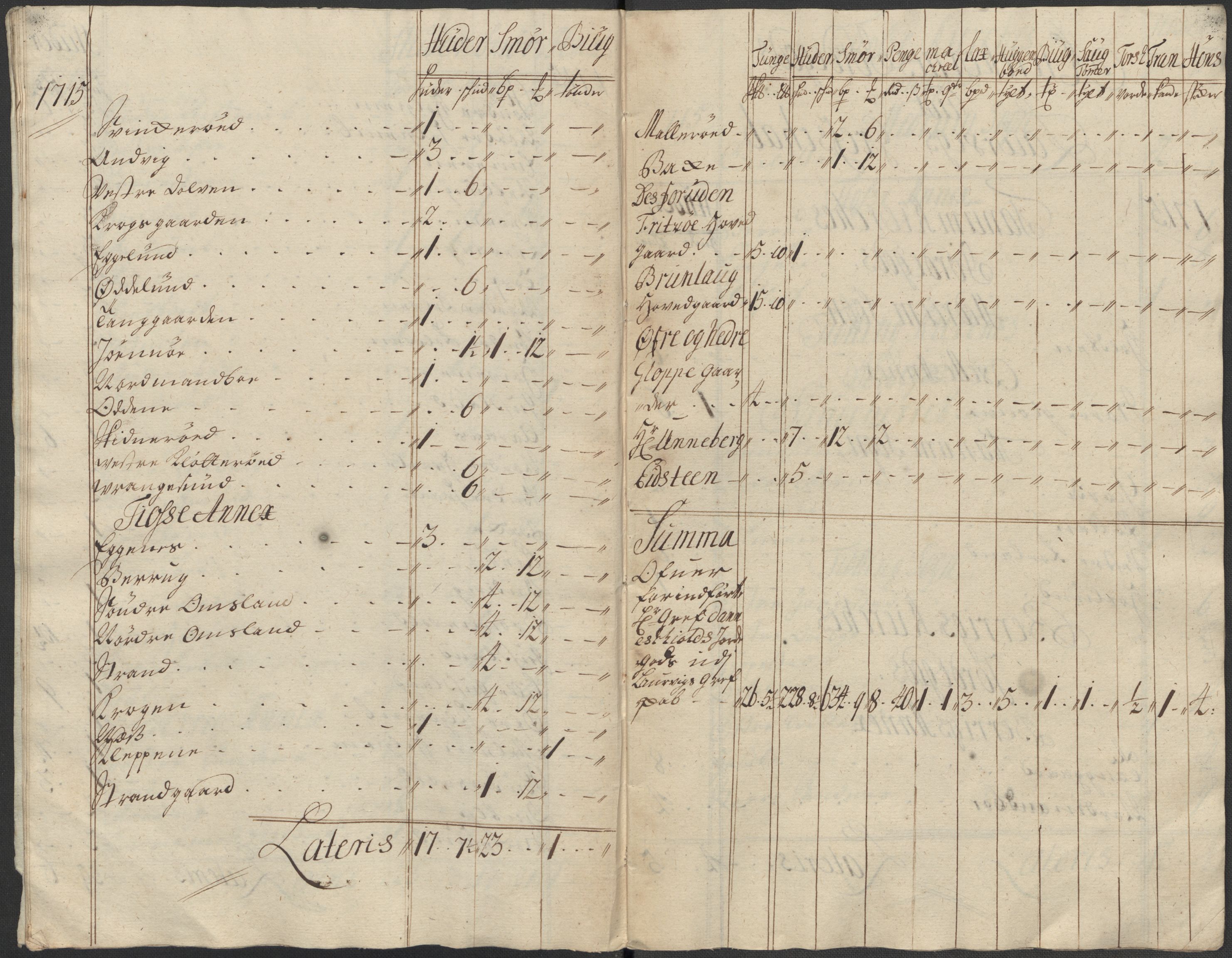 Rentekammeret inntil 1814, Reviderte regnskaper, Fogderegnskap, RA/EA-4092/R33/L1986: Fogderegnskap Larvik grevskap, 1714-1715, s. 542