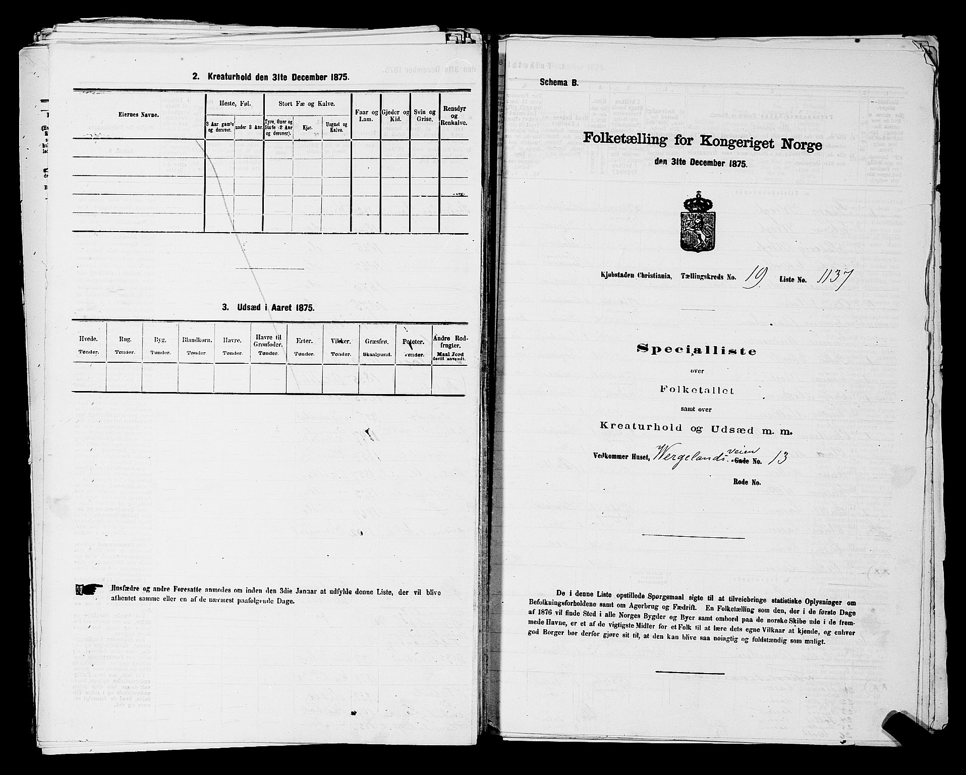 RA, Folketelling 1875 for 0301 Kristiania kjøpstad, 1875, s. 3569