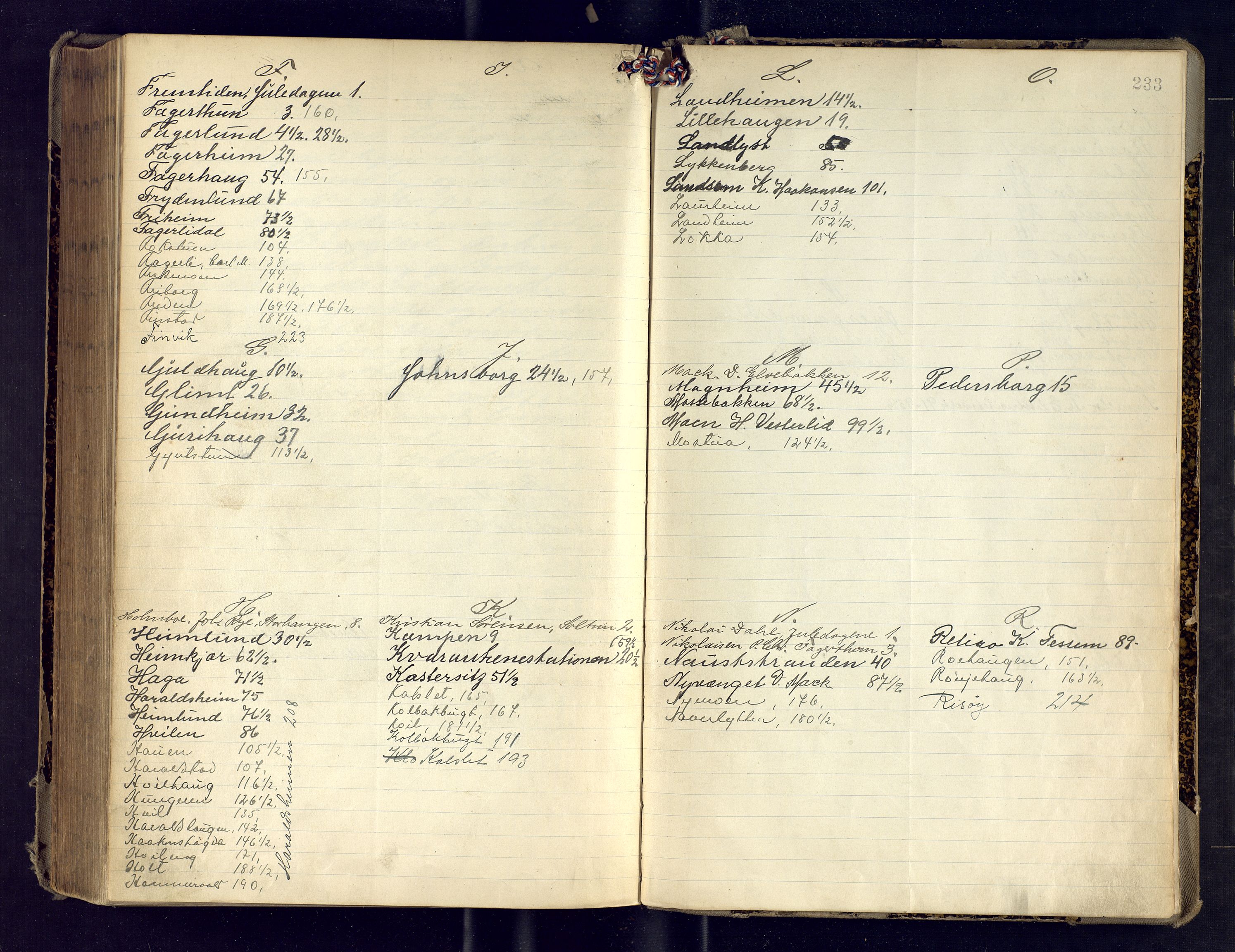 Tromsøysund lensmannskontor, AV/SATØ-SATØ-12/F/Fs/Fsb/L0740: Branntakstprotokoll. Med register, 1911-1917, s. 233